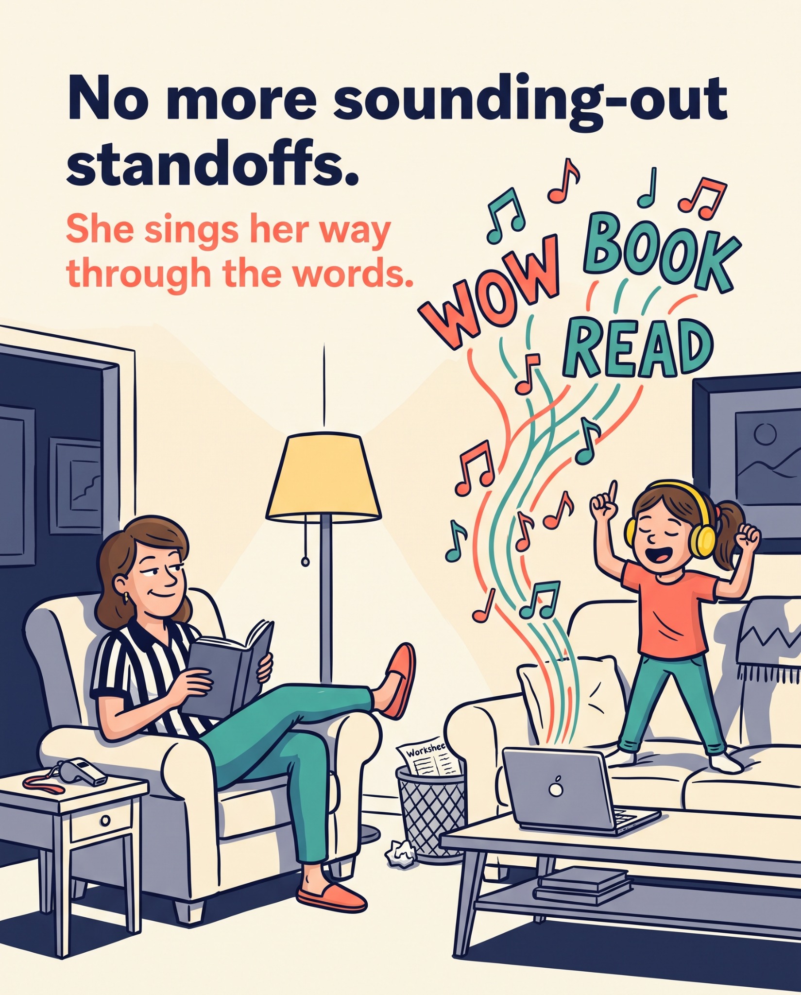 TUNE Into Reading Facebook ad: The Reading Lesson Kids Think Is a Game