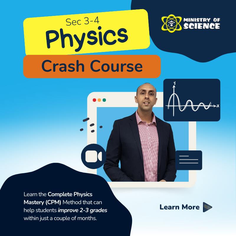 Ministry Of Science Facebook ad: Free Physics Crash Course | Sec 3-4 Students