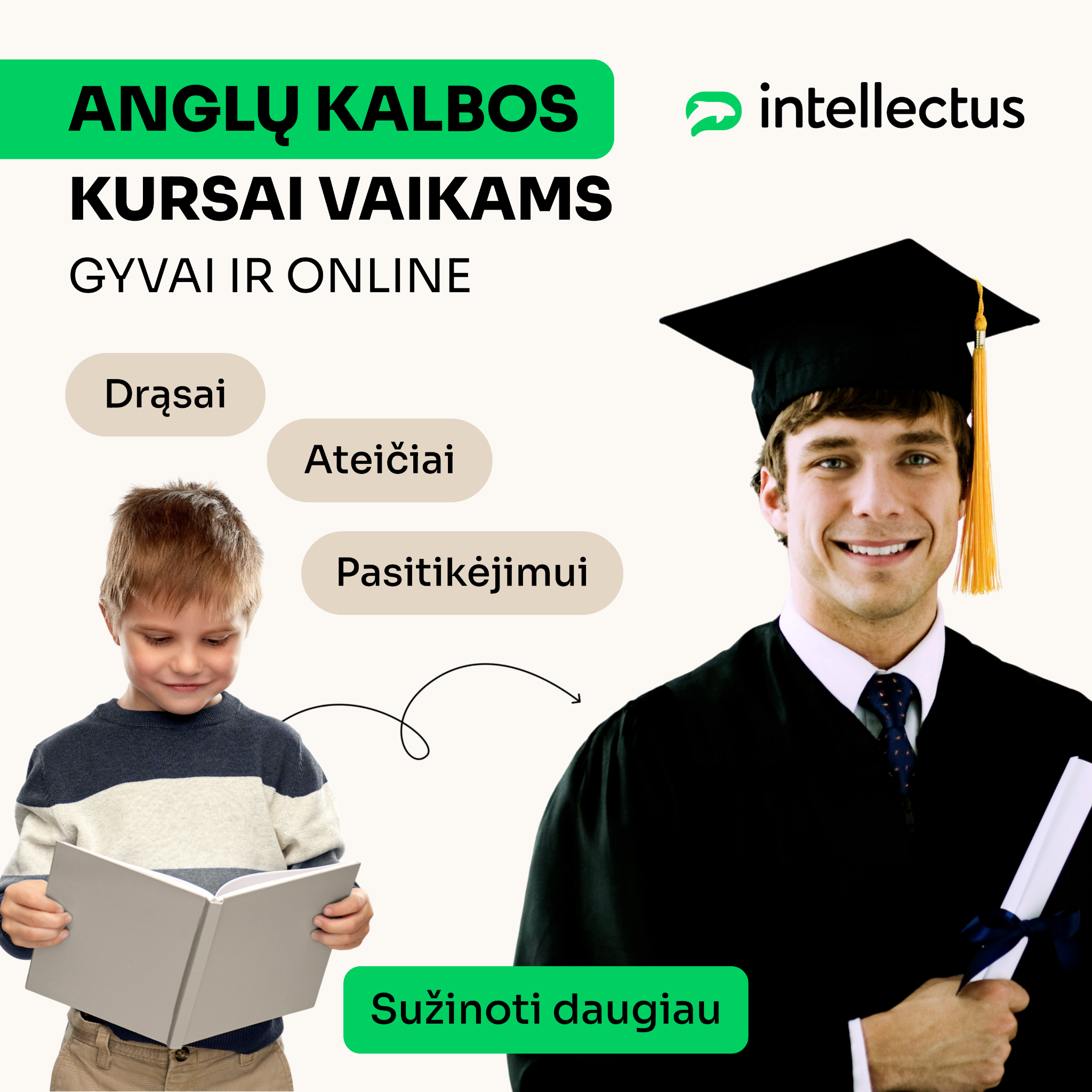 Anglų kalbos mokykla „Intellectus“ Facebook ad