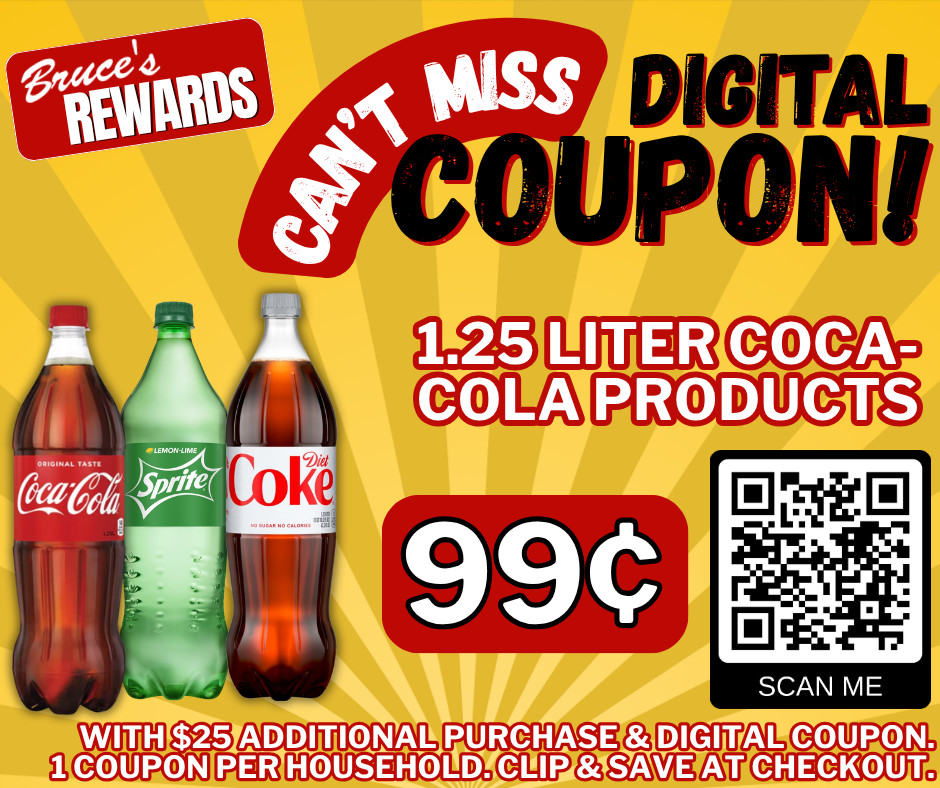 Bruce's Foodland Plus Facebook ad: CAN’T MISS DIGITAL COUPON