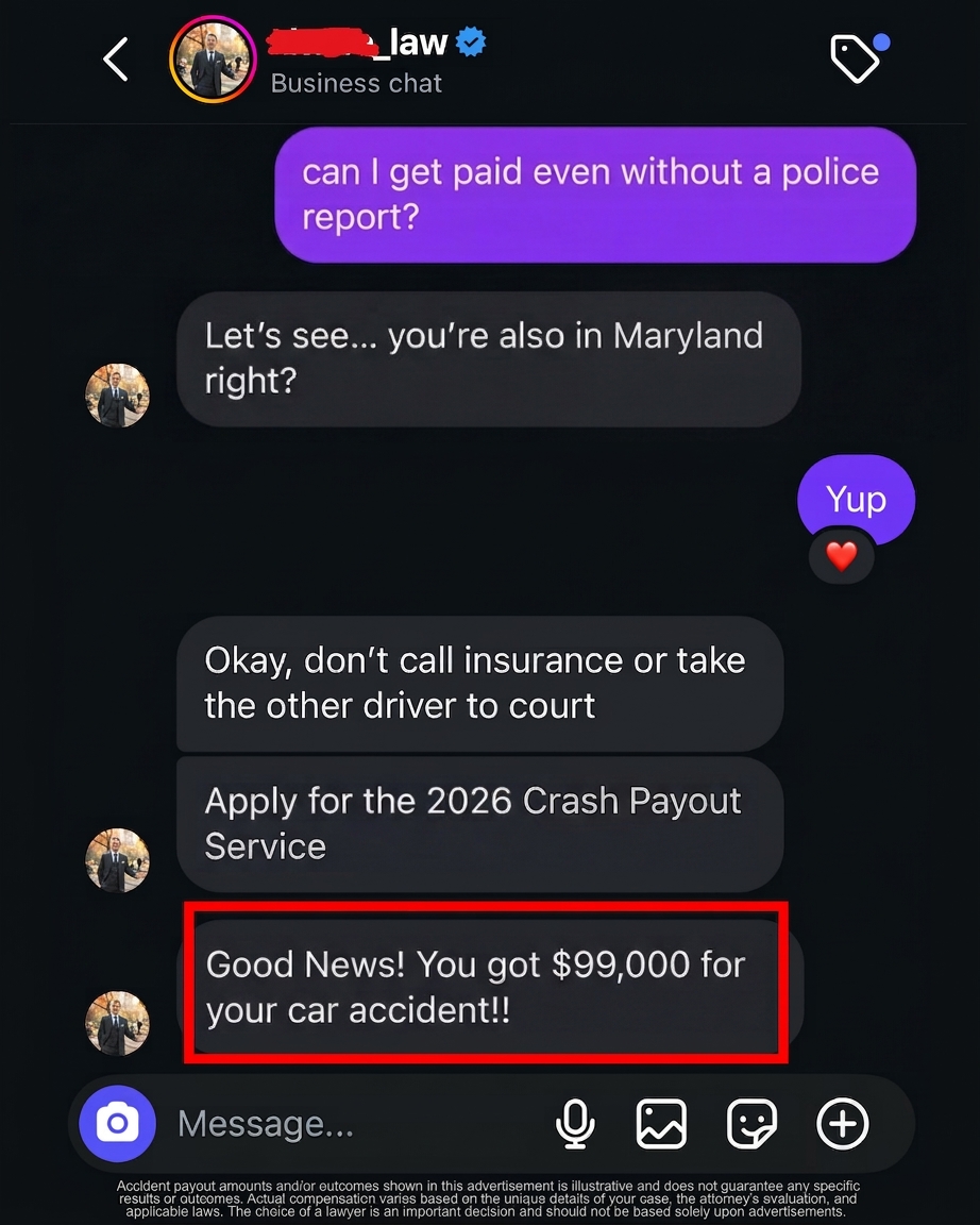 Accident Connect Facebook ad