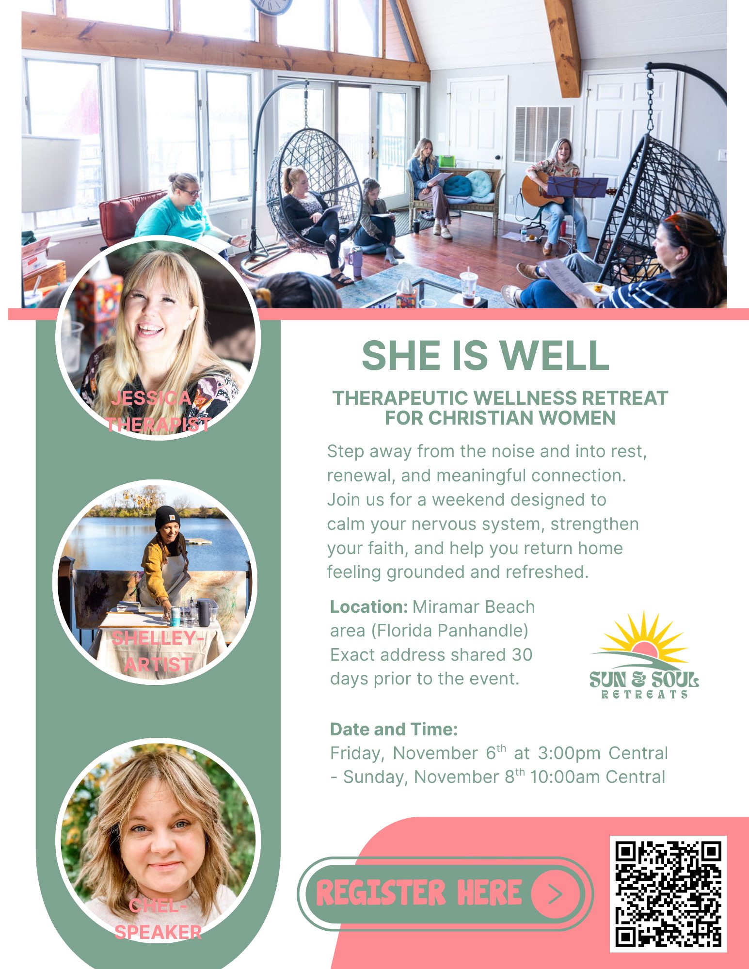 Sun & Soul Retreats Facebook ad: She is Well - Florida Retreat