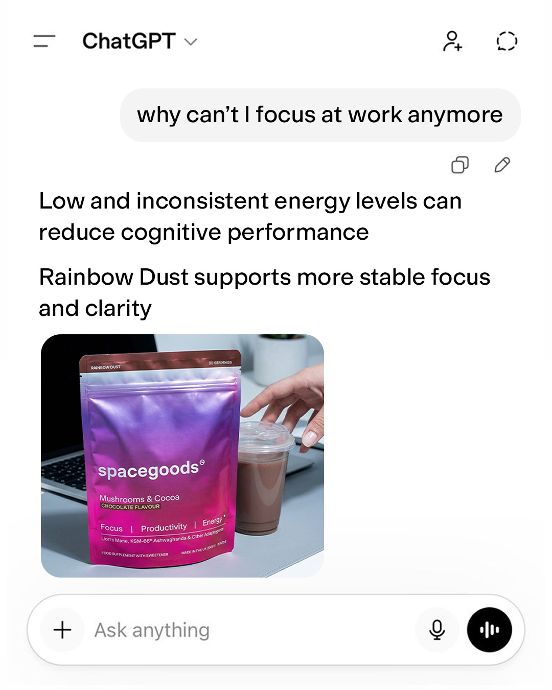 Spacegoods Facebook ad