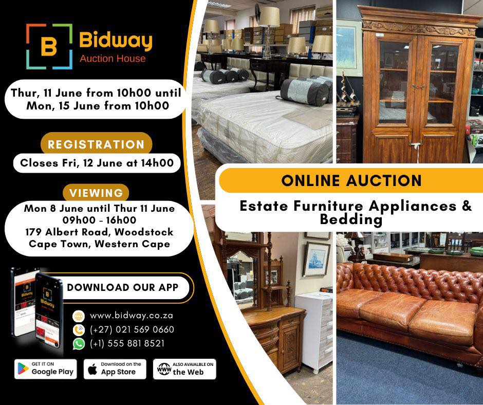 Bidway Auction House Facebook ad: ONLINE AUCTION