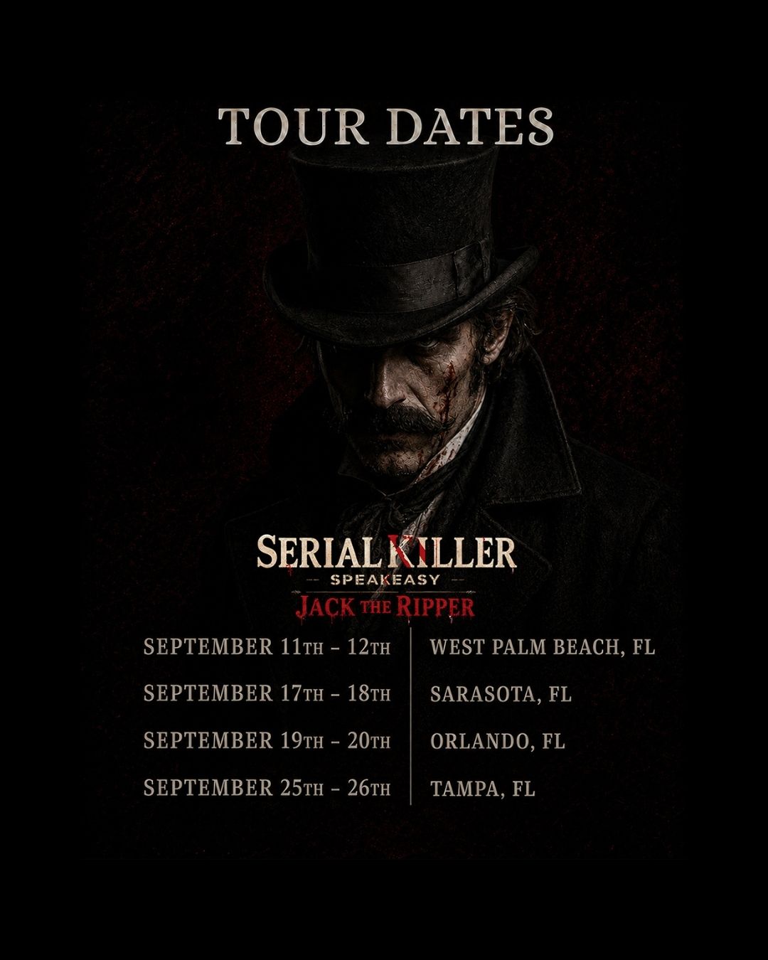 Serial Killer Speakeasy Facebook ad from Aug 5, 2026