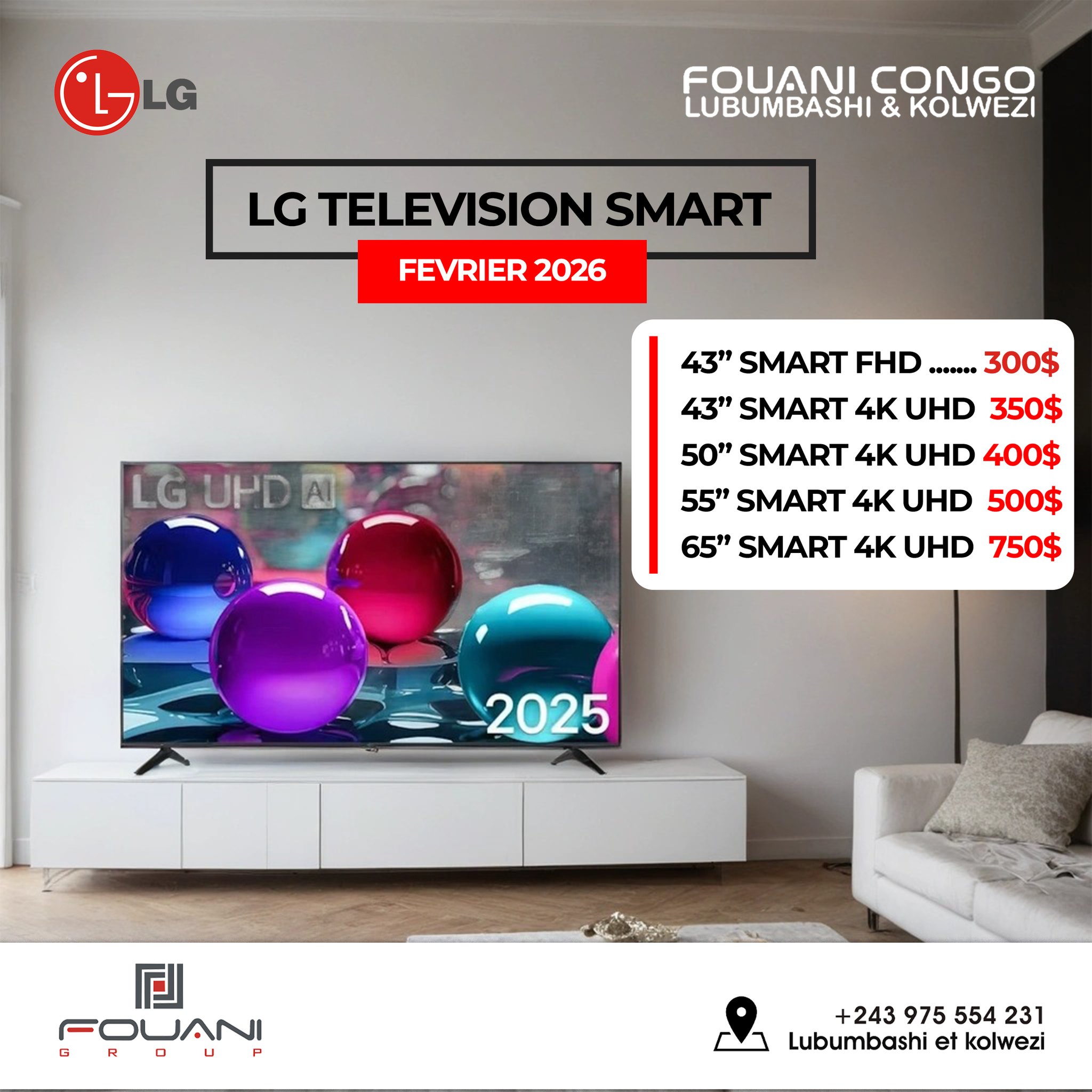 Fouani Lubumbashi Facebook ad
