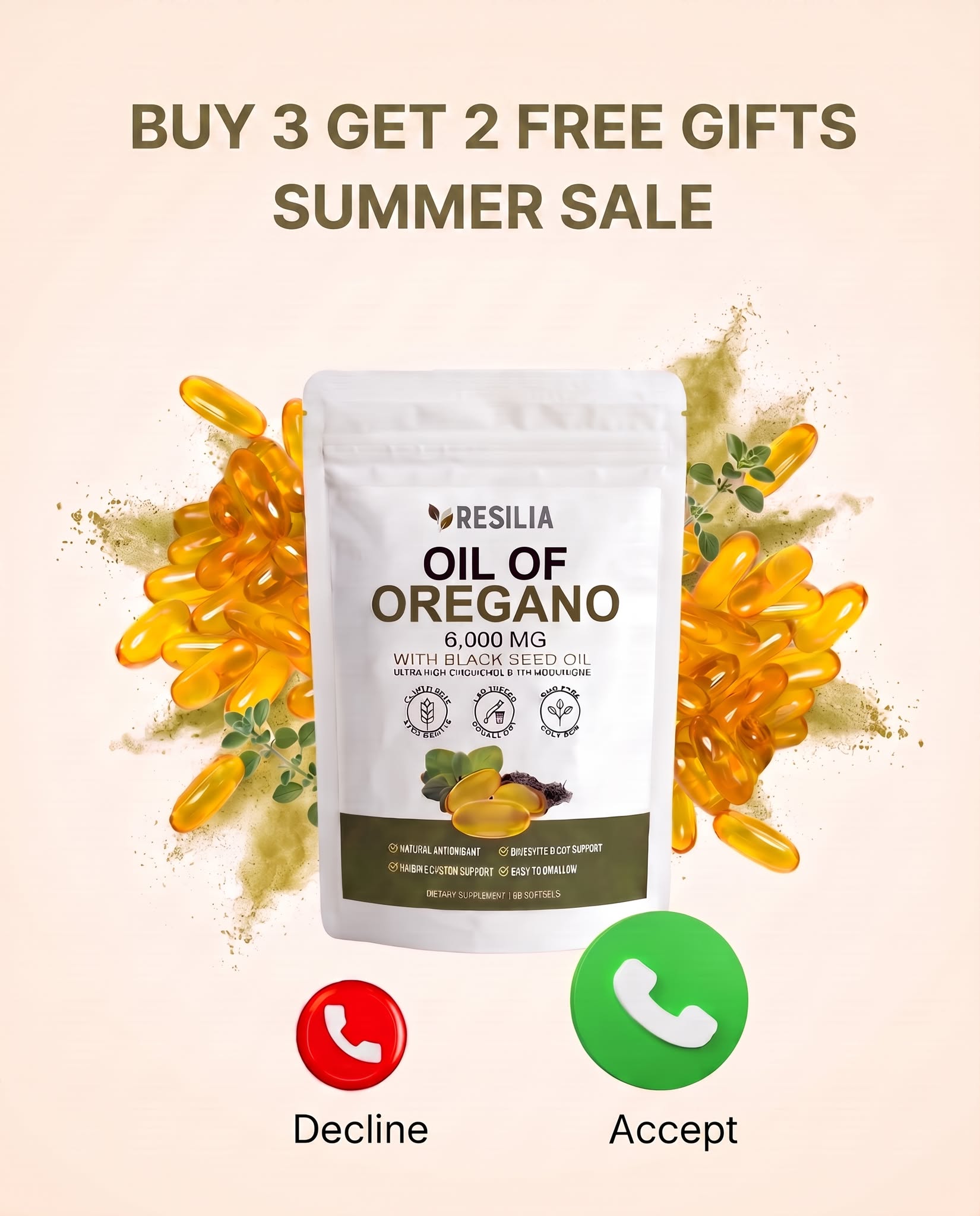 Ancient Remedy Co Facebook ad: 50% Off + 30-Day Guarantee