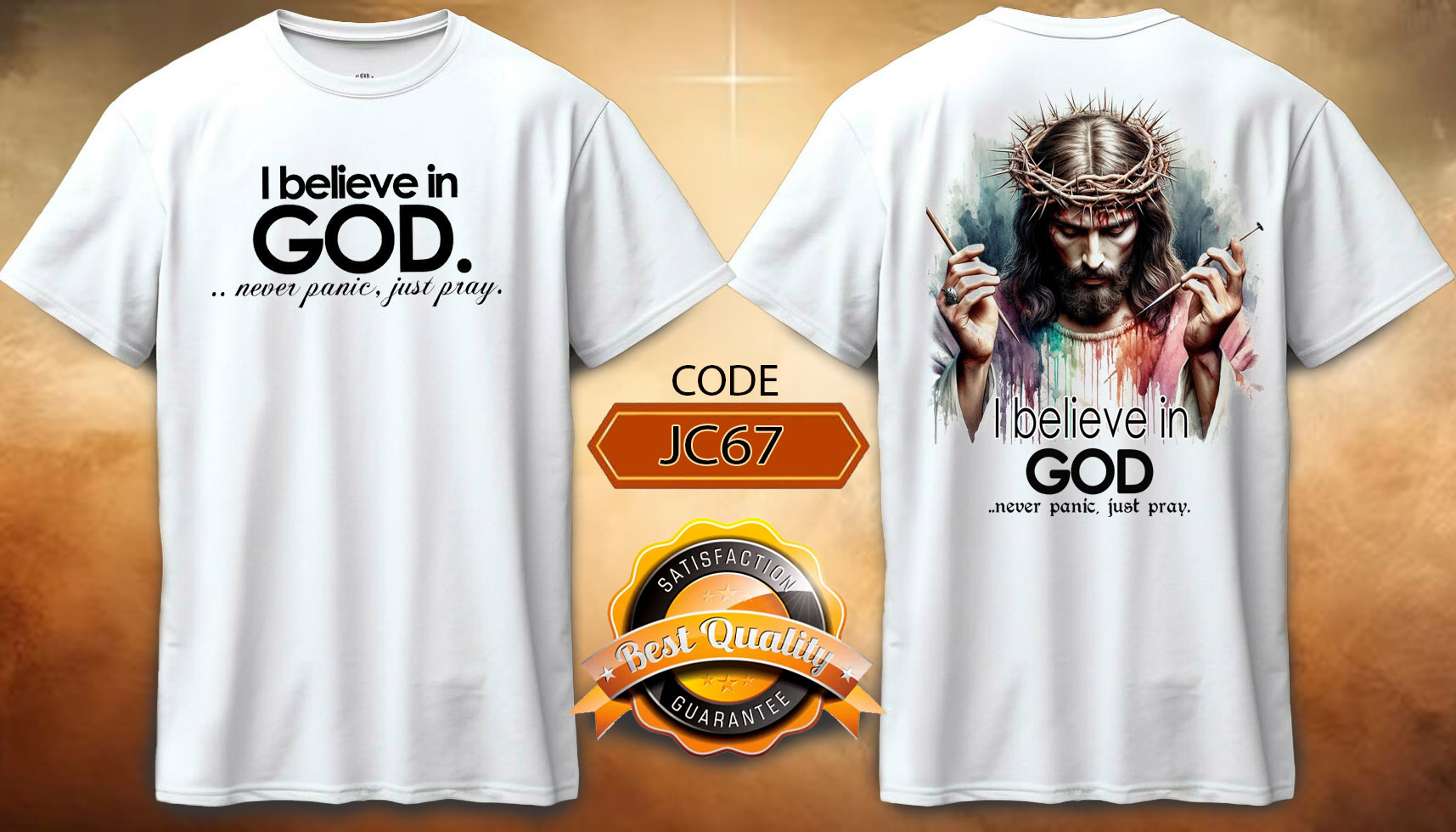 Icool tees Facebook ad: Our saviour JESUS CHRIST is on graphic tees