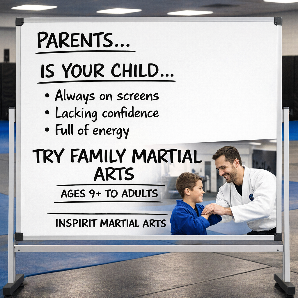 Inspirit Martial Arts Facebook ad from Mar 31, 2026