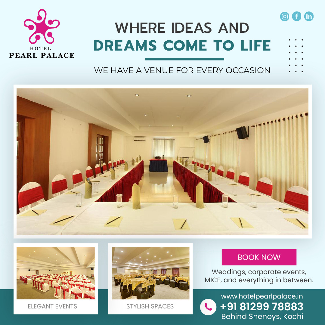 Hotel Pearl Palace Facebook ad: Book Your Perfect Event Venue in Kochi