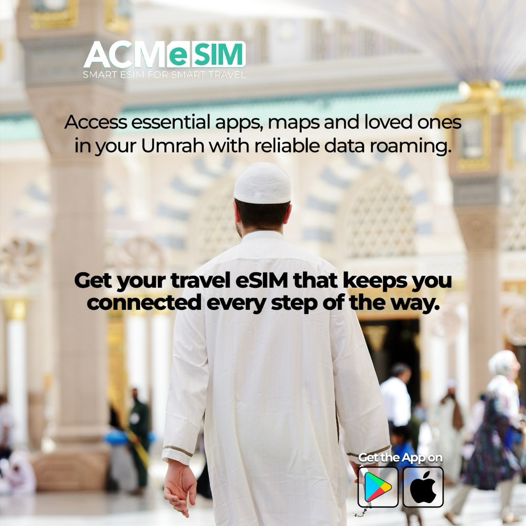 ACMeSIM Facebook ad: Umrah eSIM - 10GB for $10