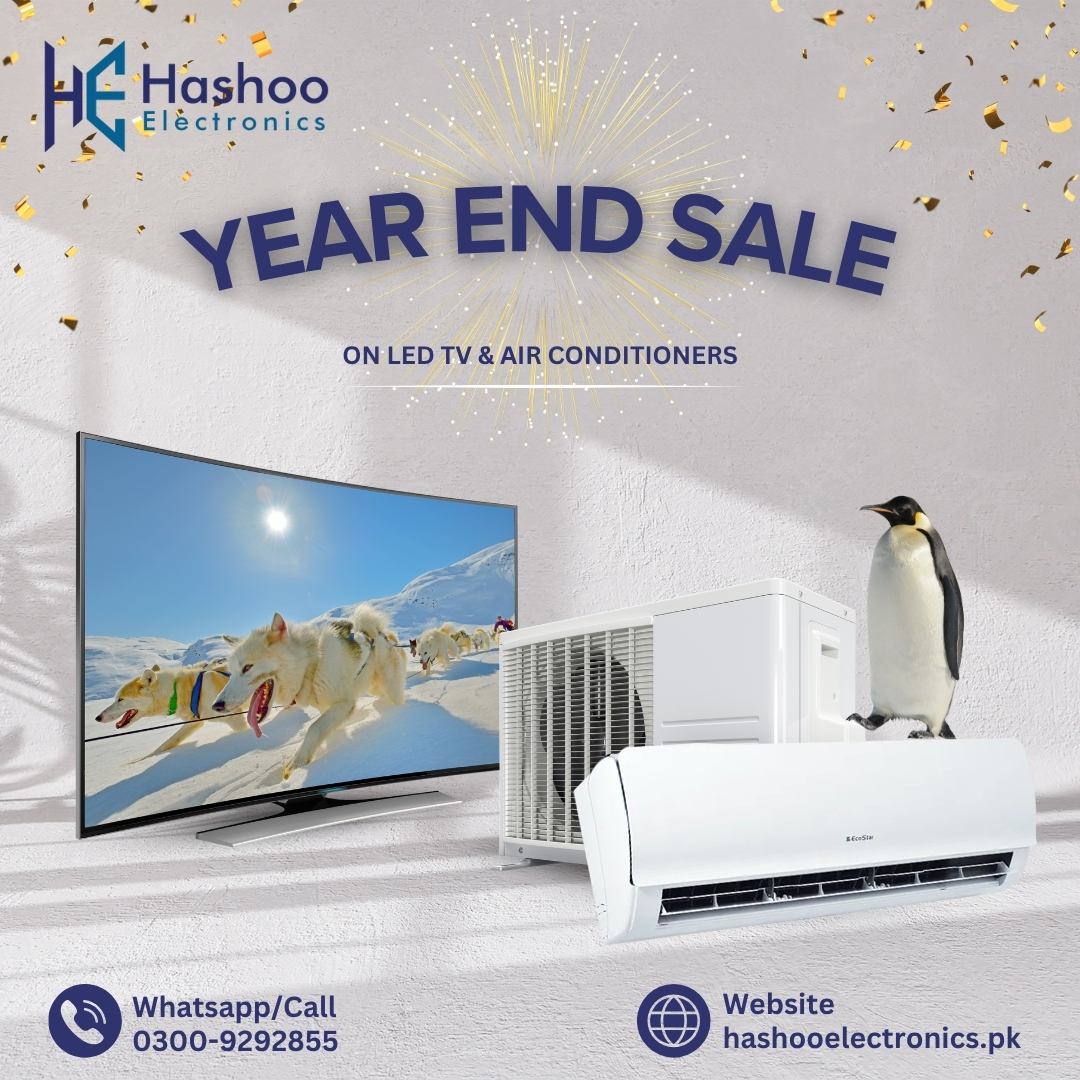Hashoo Electronics Facebook ad: Year-End Clearance Alert!
