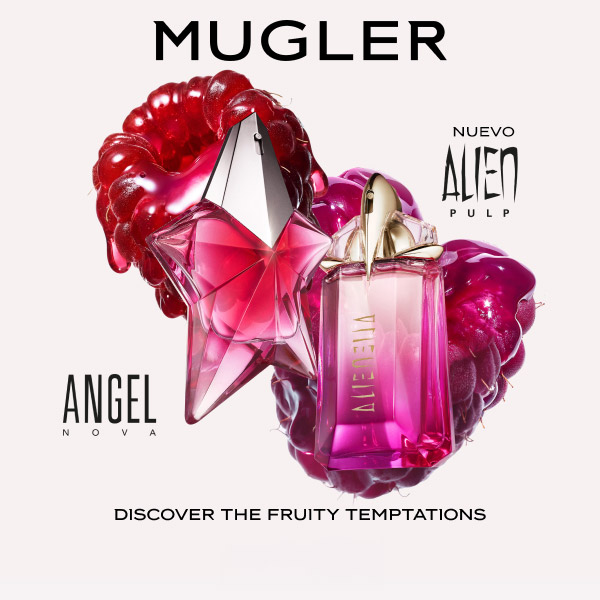 Mugler Facebook ad: Dos fragancias unidas por un mismo corazón de…