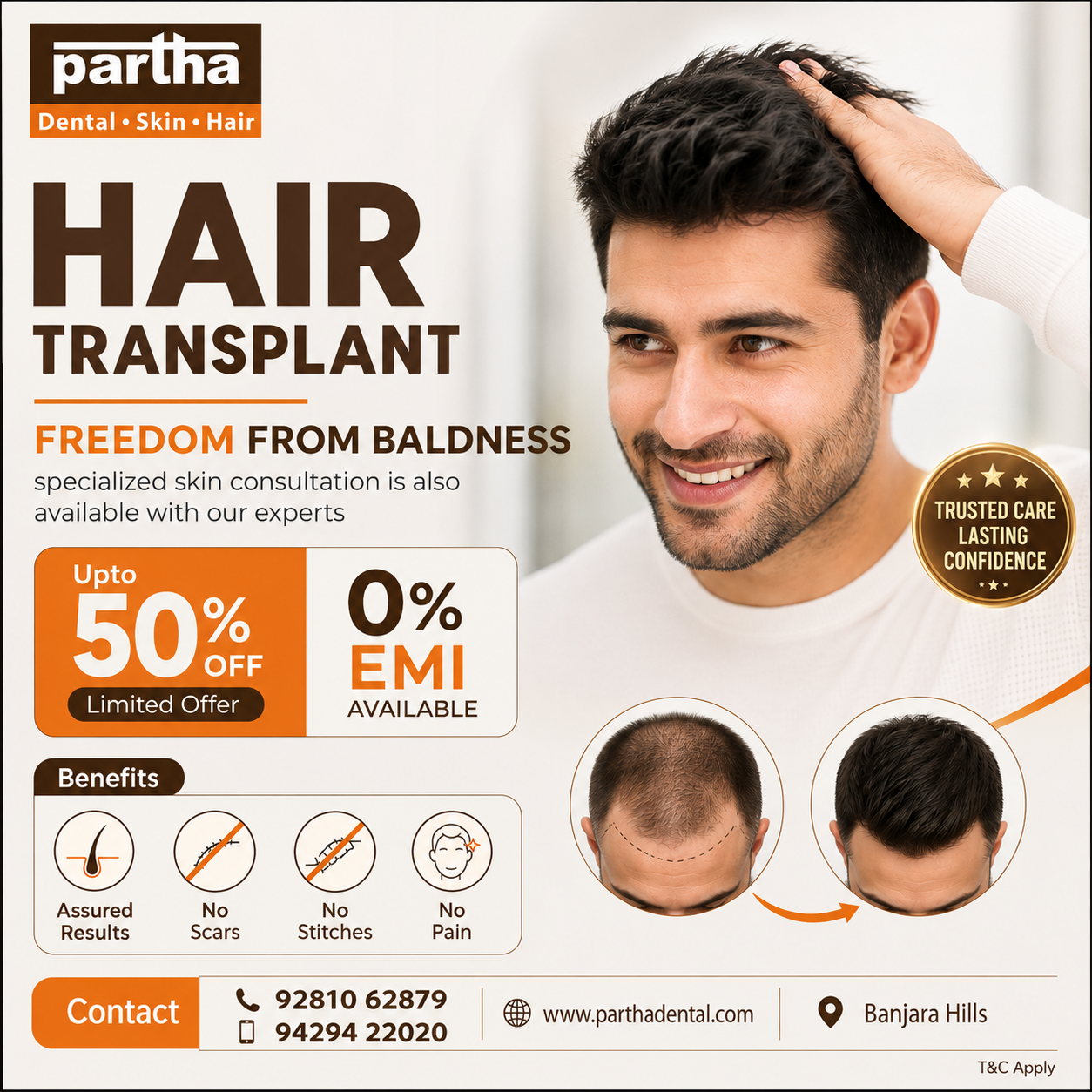 Partha Dental Skin Hair Clinic Facebook ad