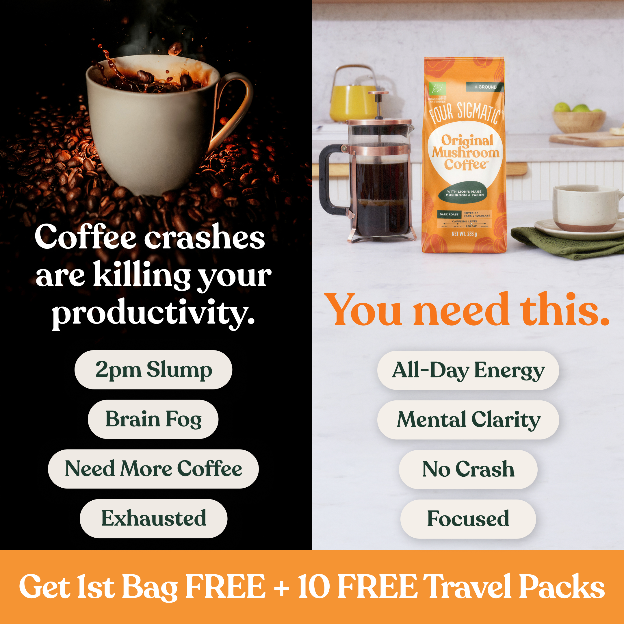 Four Sigmatic Facebook ad