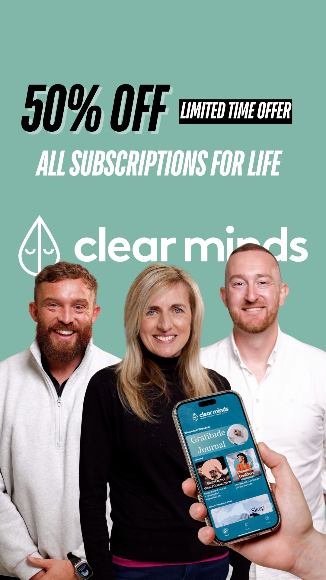 Clear Minds Hypnotherapy Facebook ad
