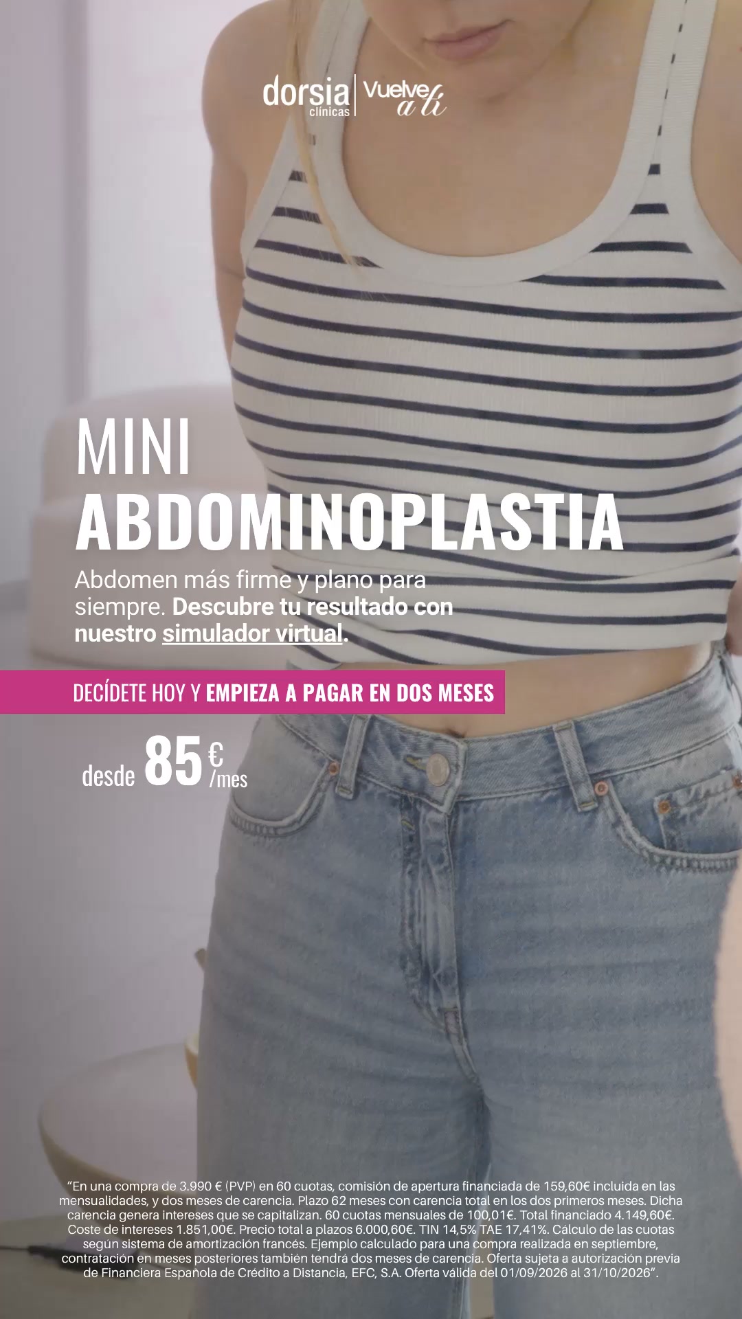 Clínicas Dorsia Facebook ad: Vuelve a lucir tu abdomen