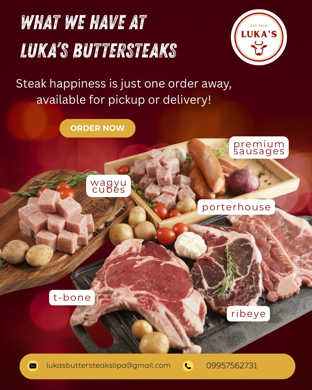 Lukas Butter Steaks Lipa Facebook ad: Your winning selection for every craving, Lipa!