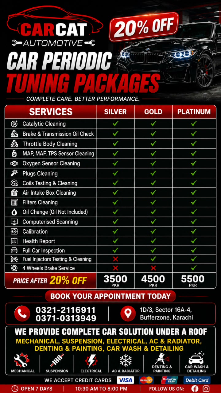 Carcat Automotive Facebook ad: Car Tuning & Maintenance