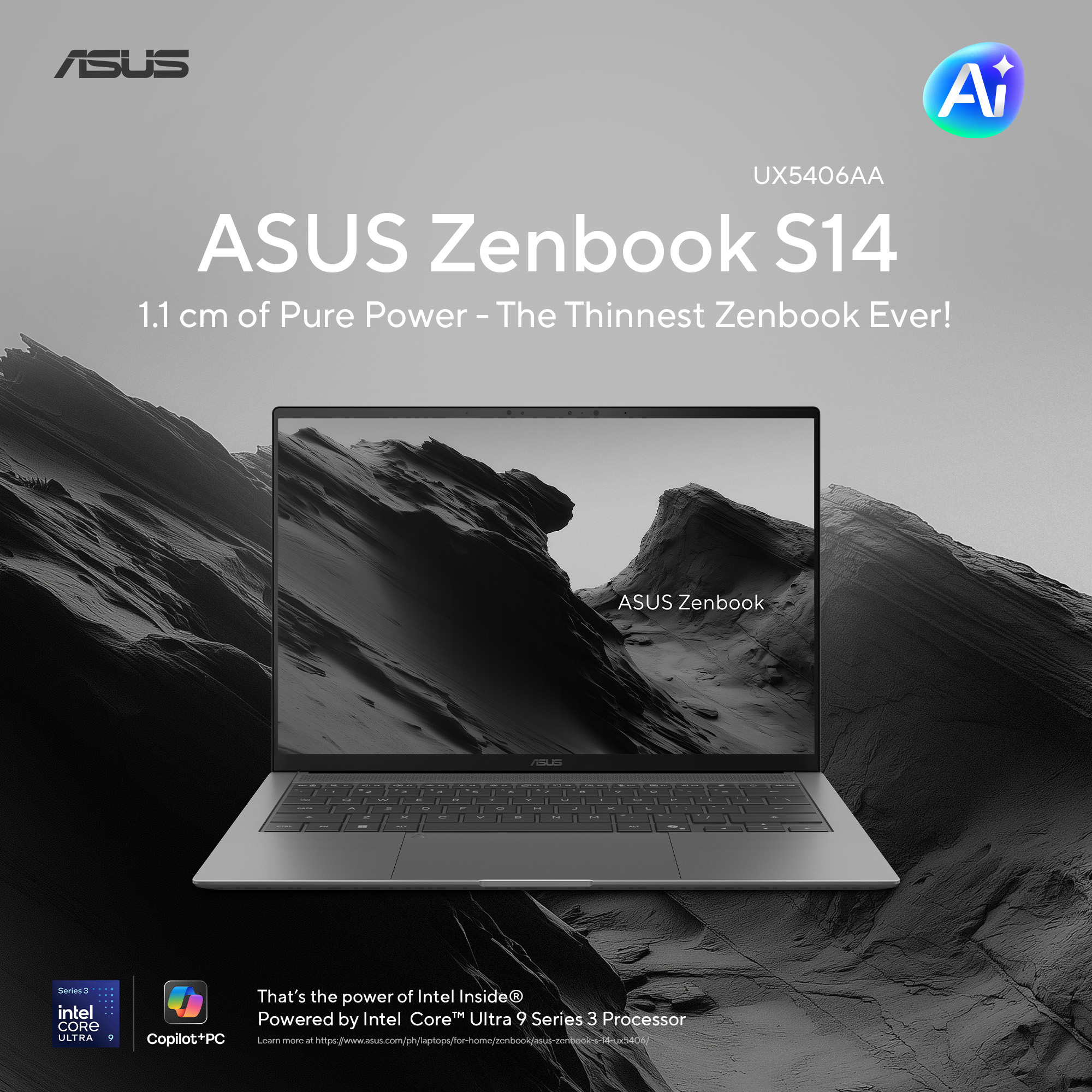 ASUS Facebook ad: Experience the future of portability with the ASUS…