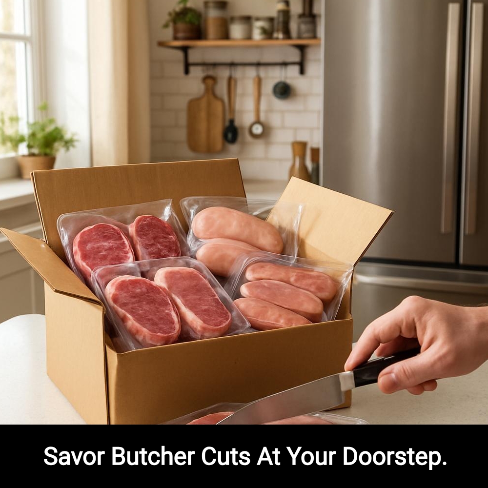 FreshTopicsNow Today Facebook ad: Butcher Meat Delivery Service Deals!