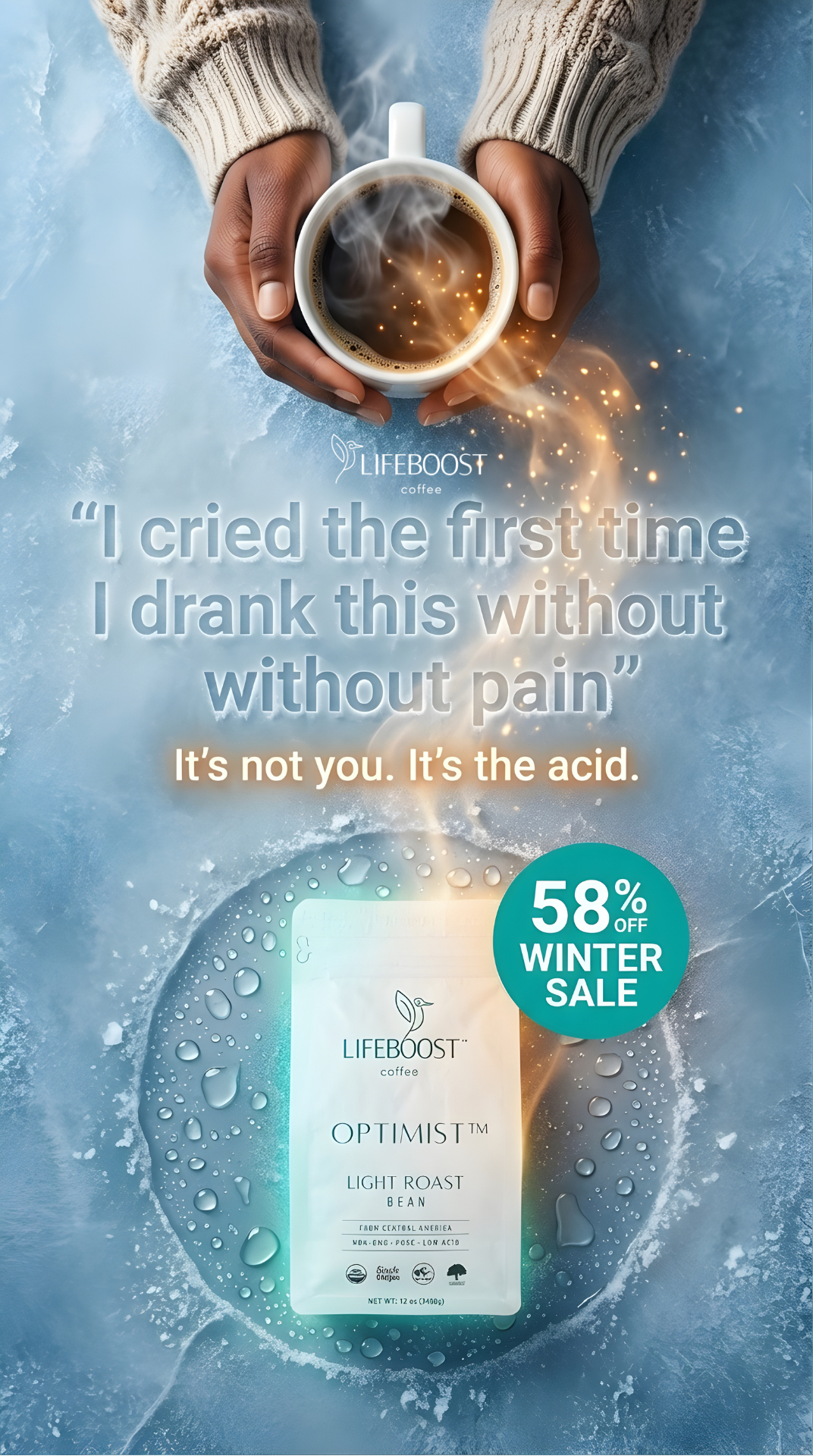 Lifeboost Coffee Facebook ad