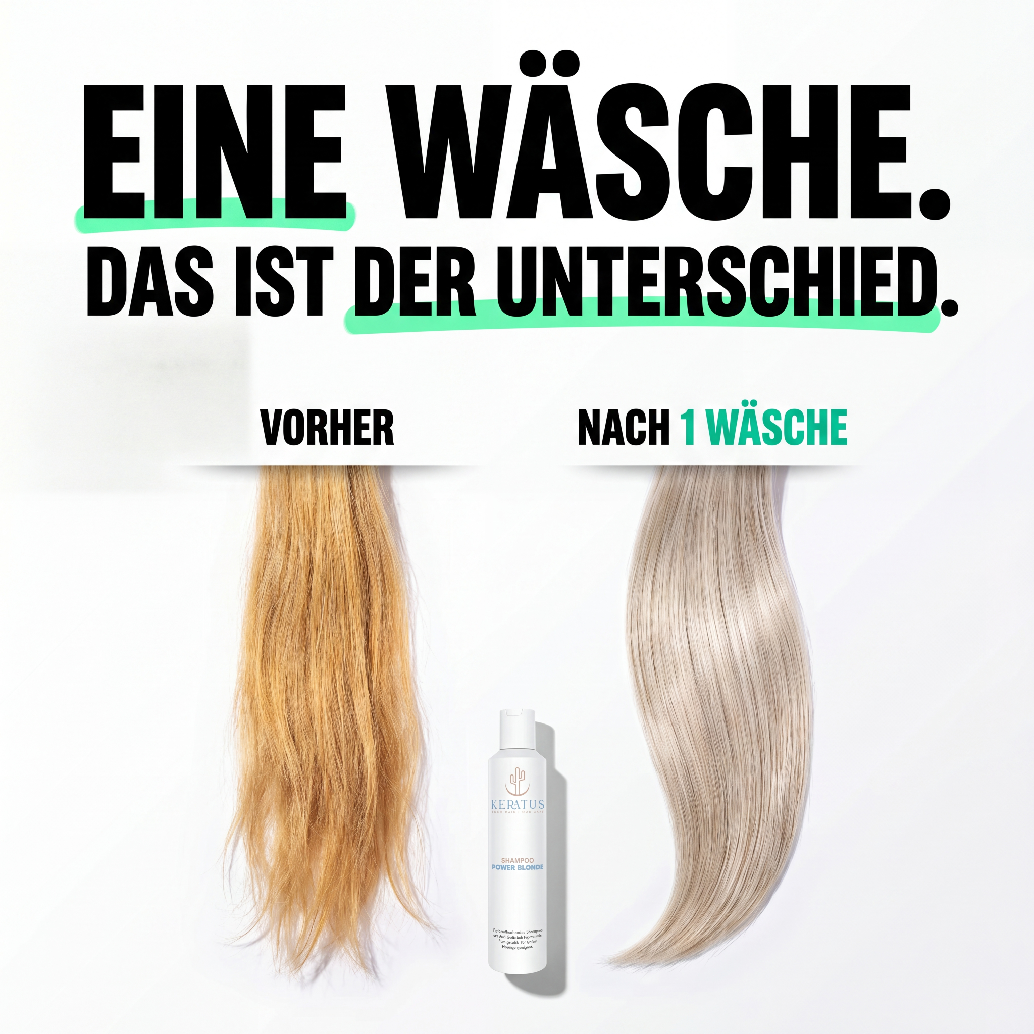 Keratus Facebook ad: Verliere dein Blond nicht mehr zwischen den Terminen