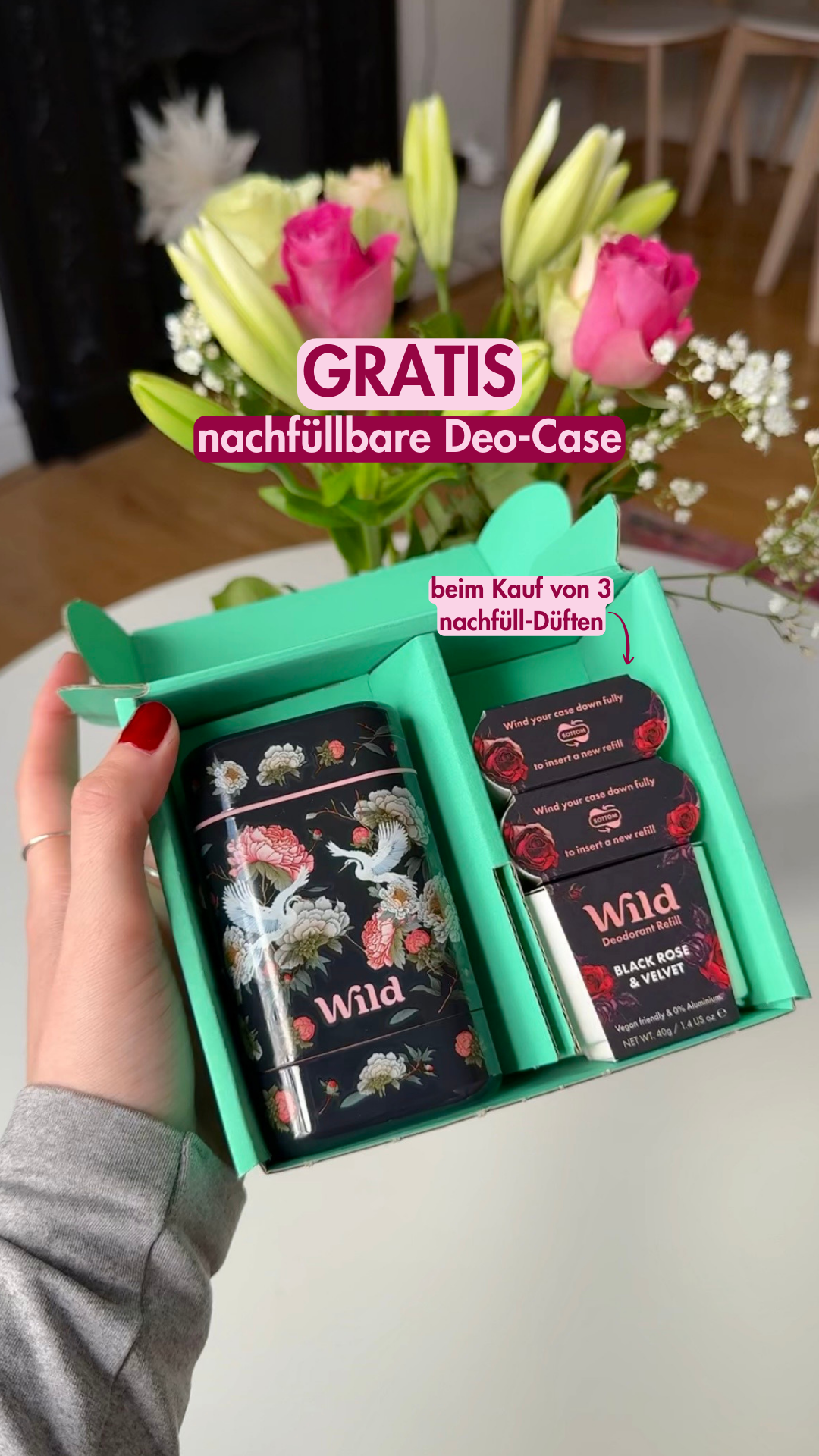 Wild Facebook ad: Veredle deinen Alltag mit Midnight Bloom