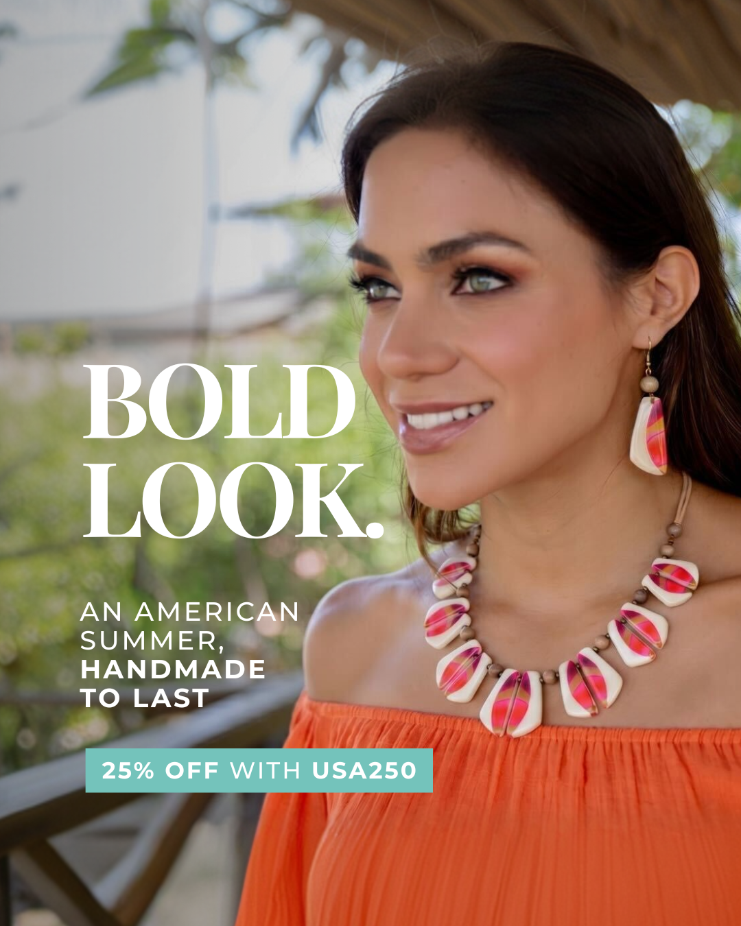 Tagua Jewelry by Soraya Cedeno Facebook ad