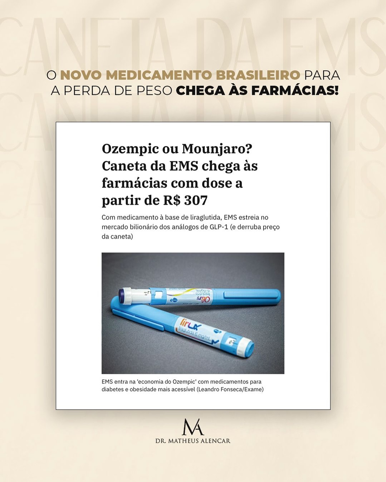 Dr. Matheus Alencar Facebook ad: Novas canetas emagrecedoras brasileiras estão chegando!
