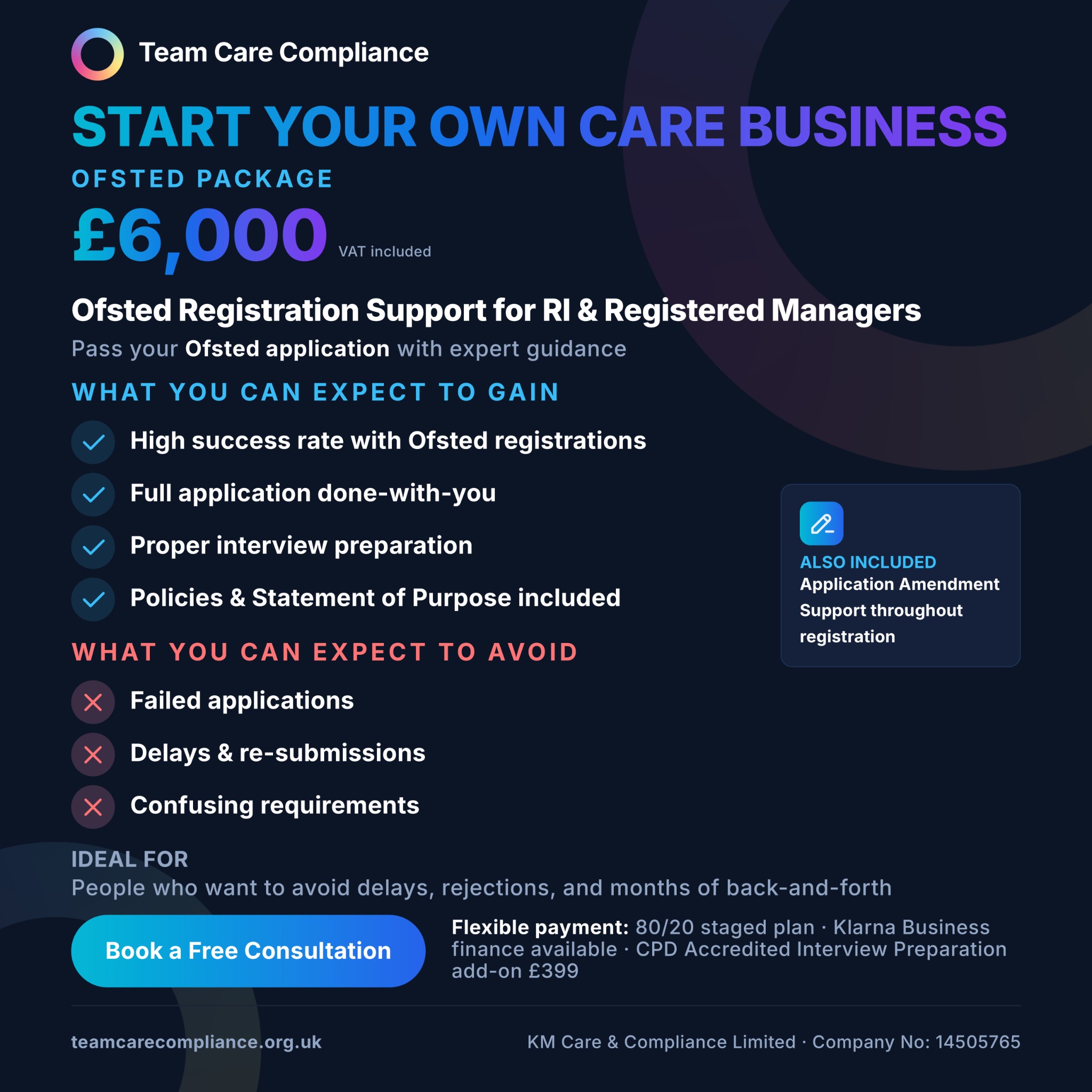 Team Care Compliance Consultant Facebook ad: Book your free consultation