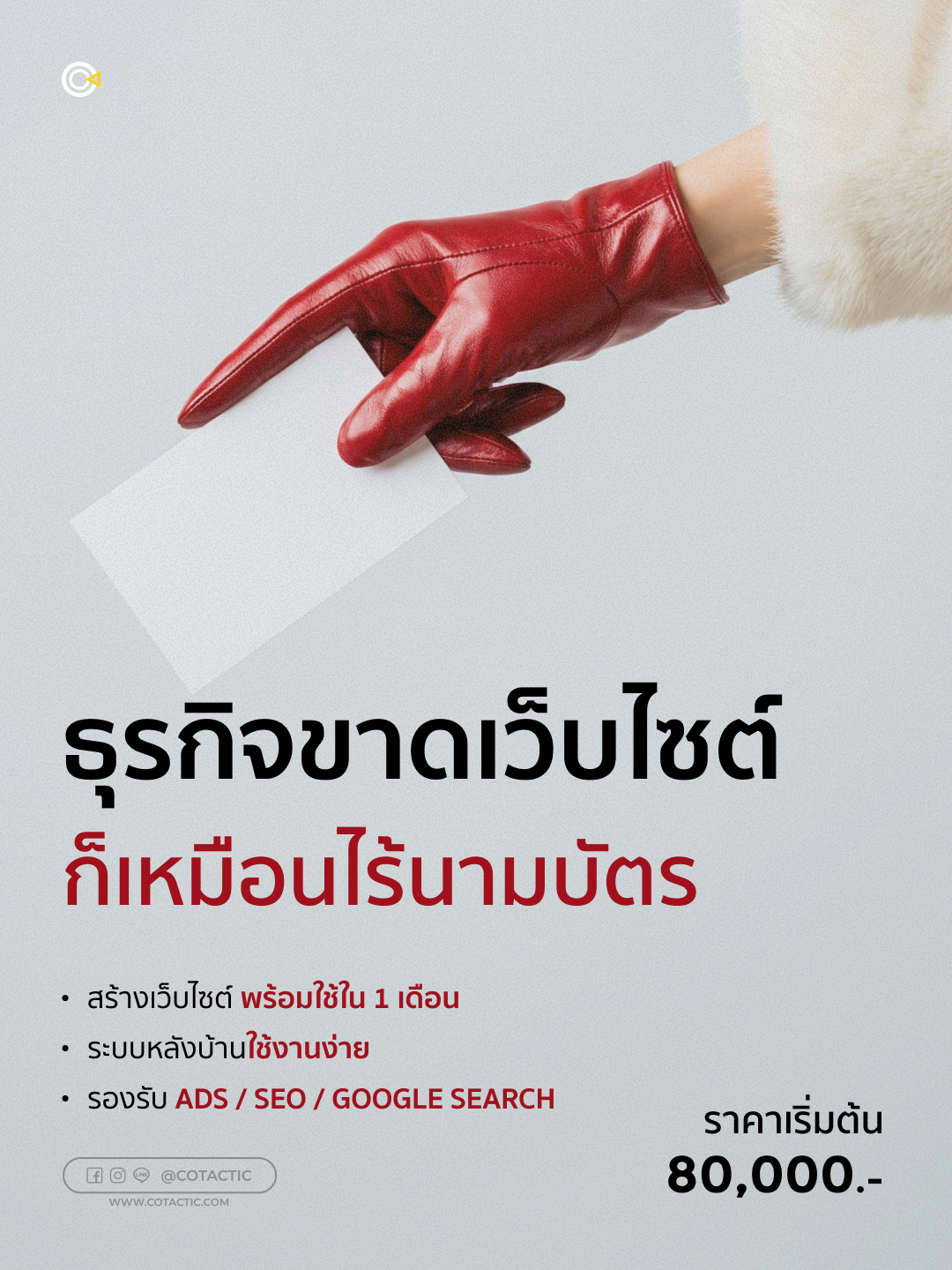 Cotactic Media - Digital Marketing Agency Facebook ad: Package เริ่มต้น 80,000 บาท