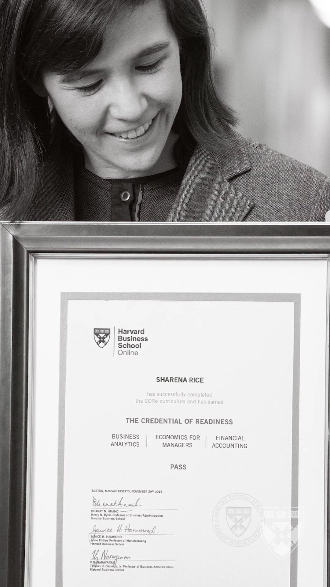 Harvard Business School Online Facebook ad: Boost Your Resume with HBS Online