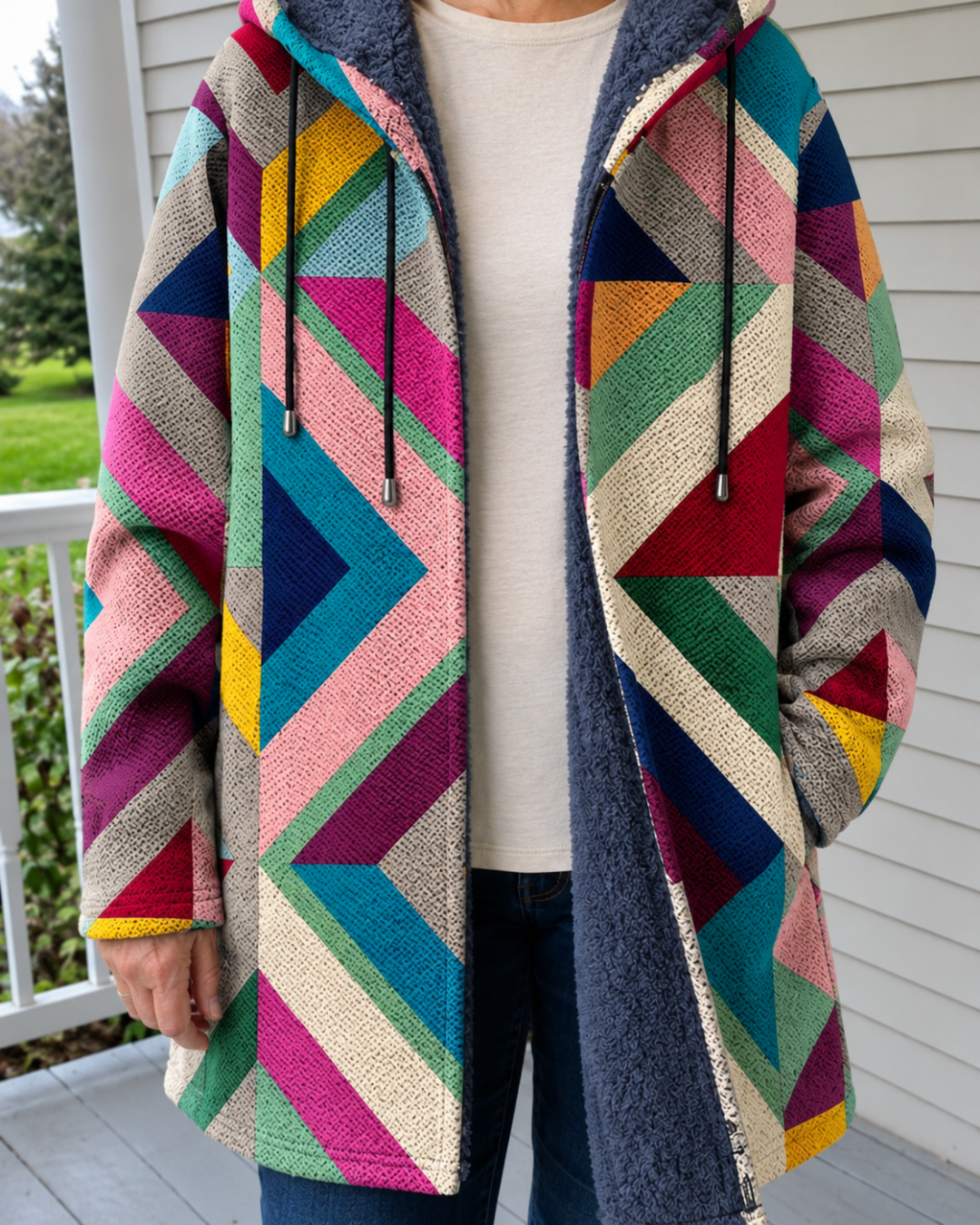 Vivian & Pearl Newport Facebook ad: Six winters in a coat chosen for how little it says.