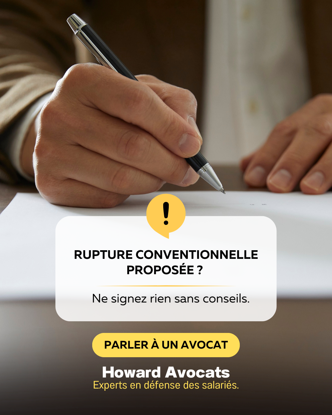 Howard Avocats - Droit du travail Facebook ad