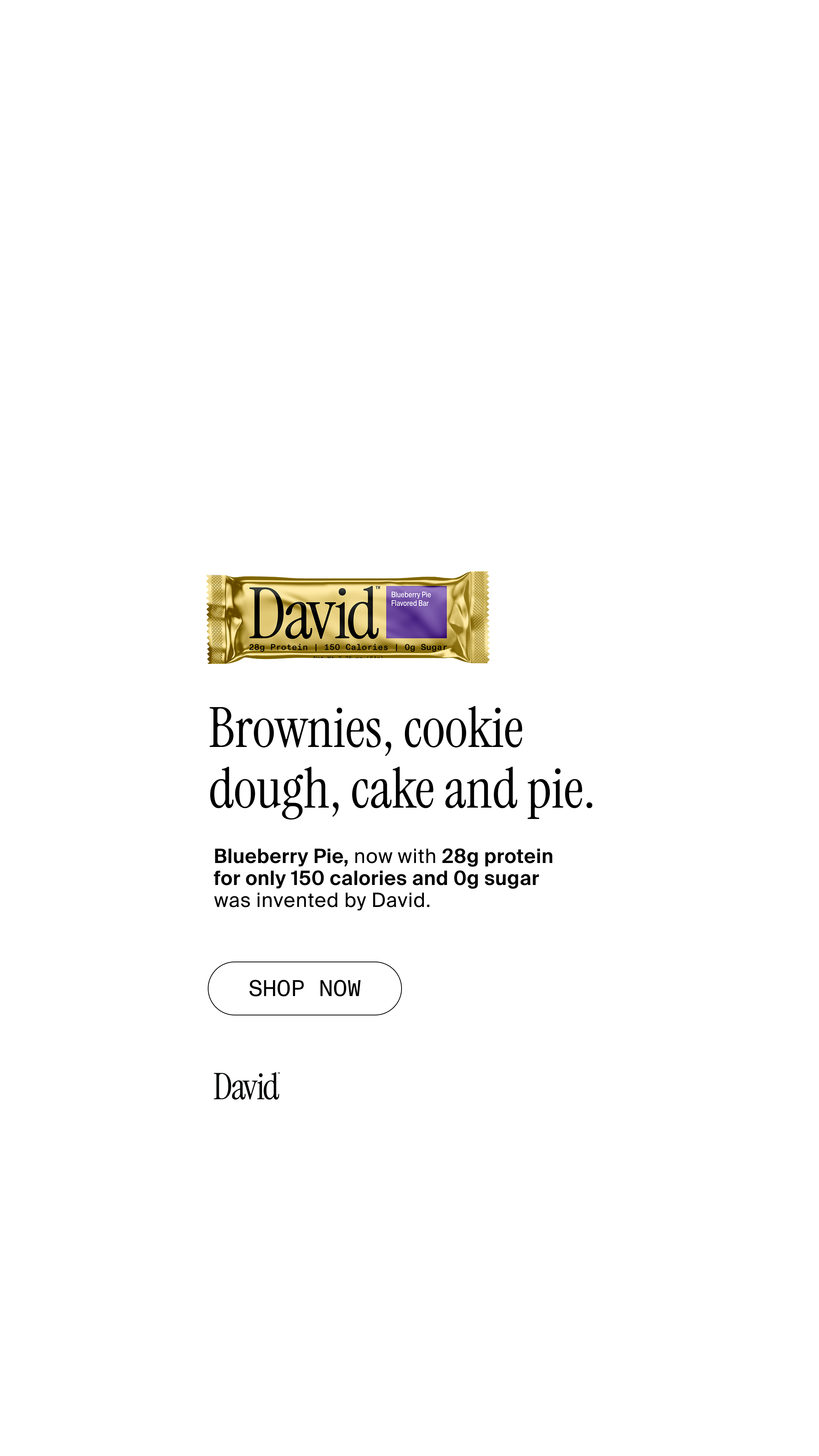 David Protein Facebook ad