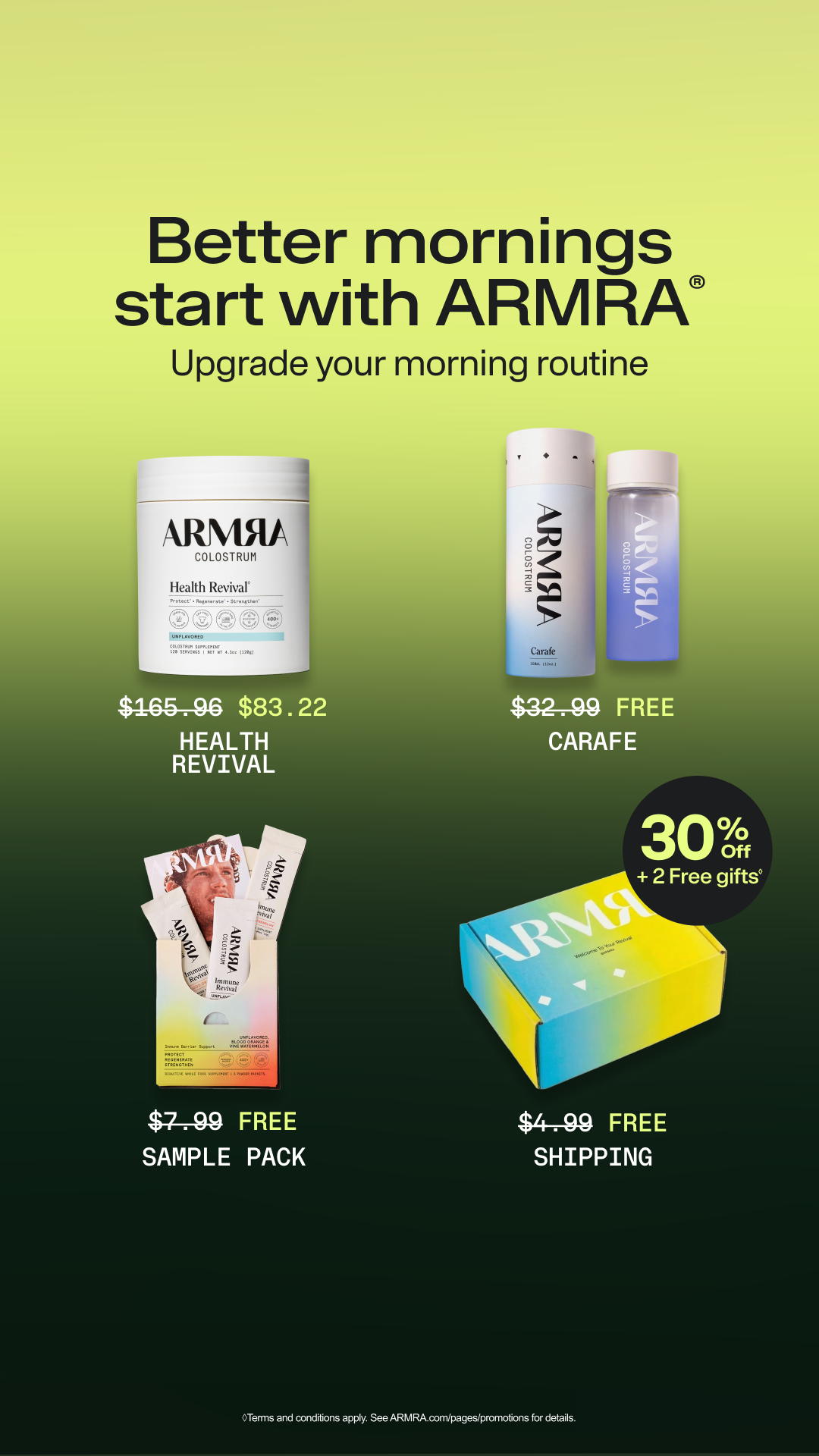 ARMRA Facebook ad