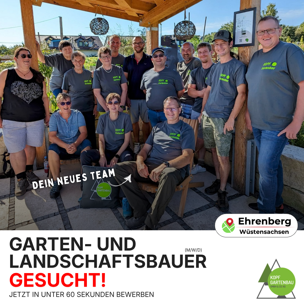 Job im Handwerk Facebook ad: Garten- und Landschaftsbauer aus Ehrenberg & Umgebung…