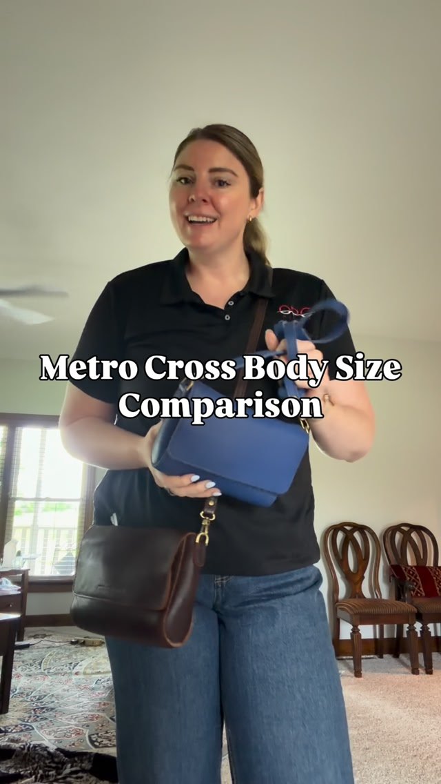 Portland Leather Goods Facebook ad: Comparing the medium vs the mini (small) Metro…