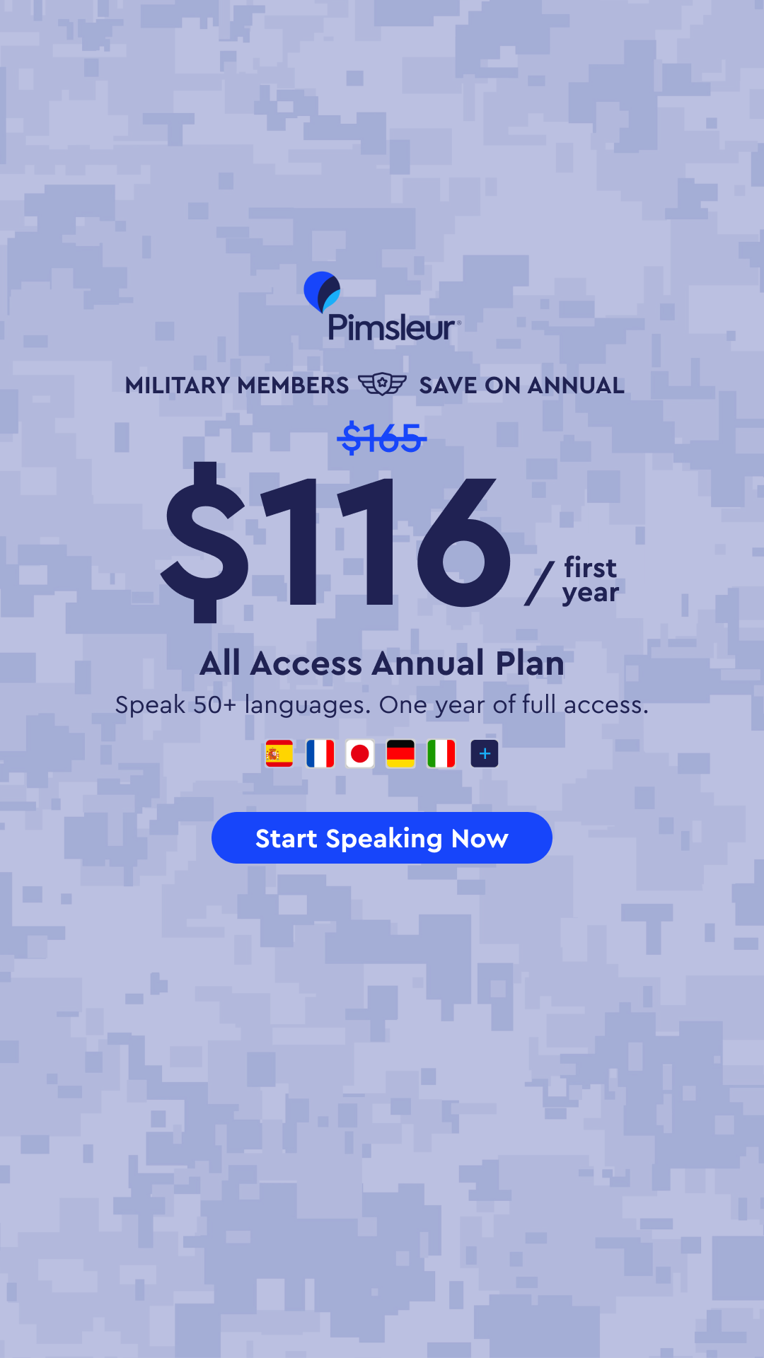 Pimsleur Language Programs Facebook ad