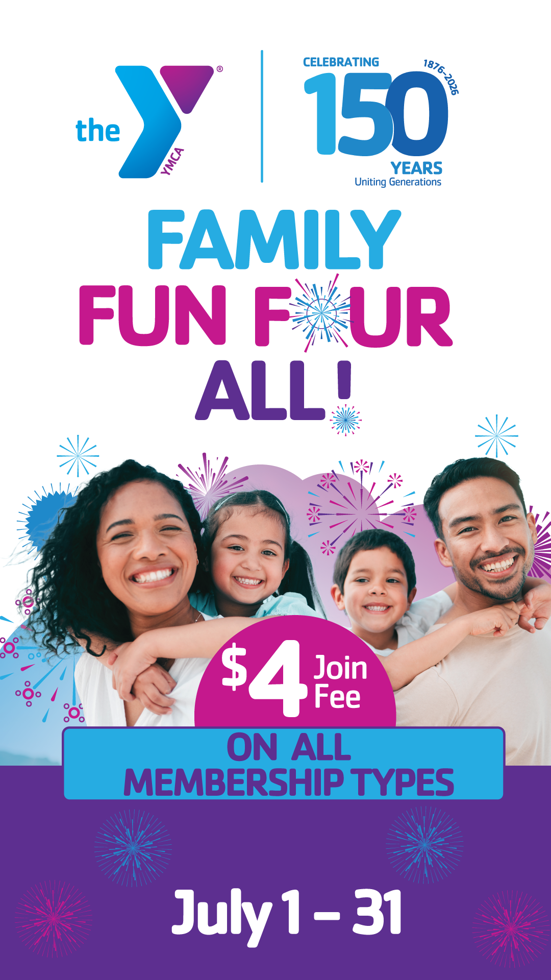 YMCA of Greater San Antonio Facebook ad from Jul 1, 2026