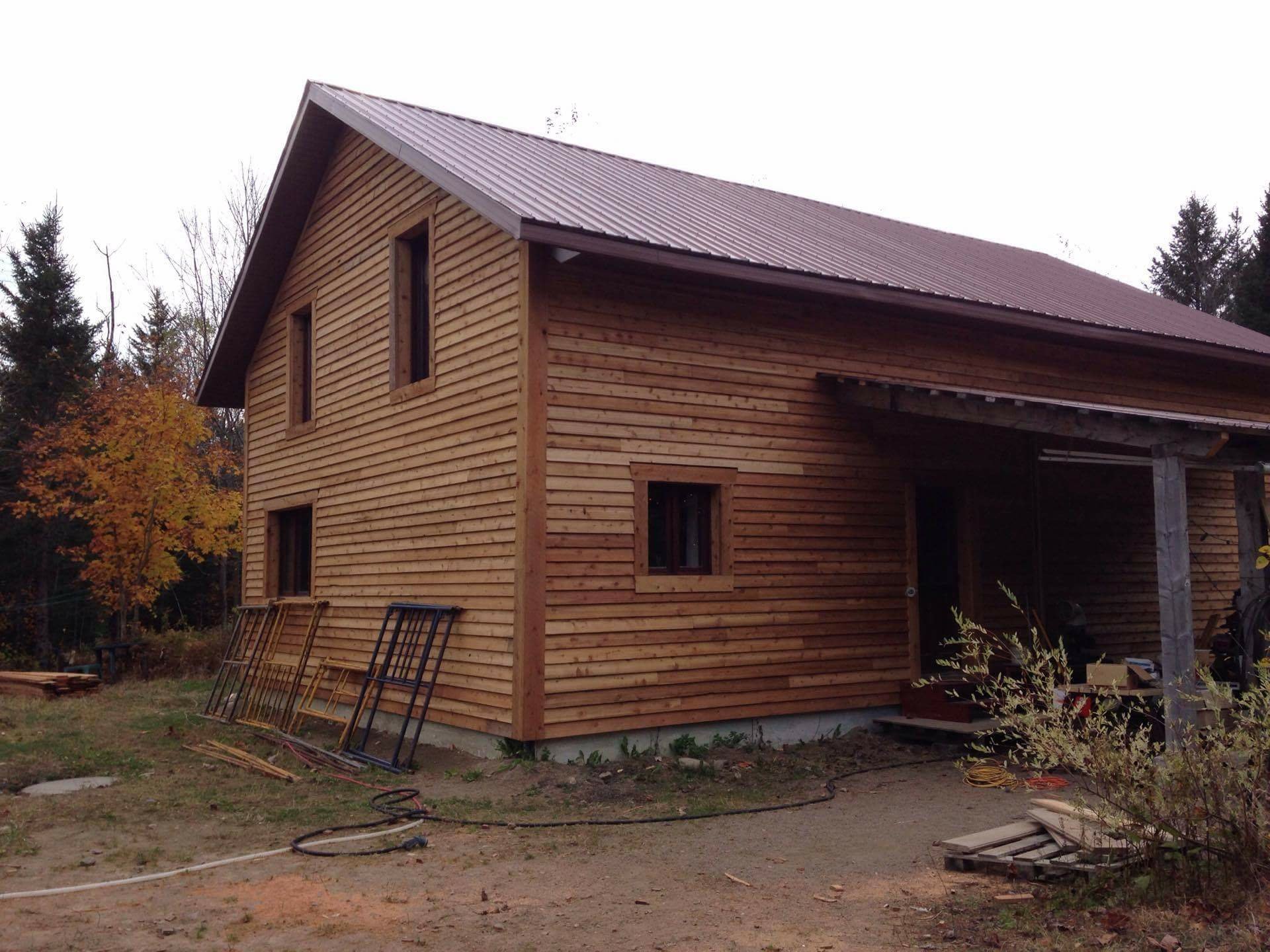Benoit Barette Facebook ad: Parement de bois extérieur - Cèdre - Pin blanc - Séchage…