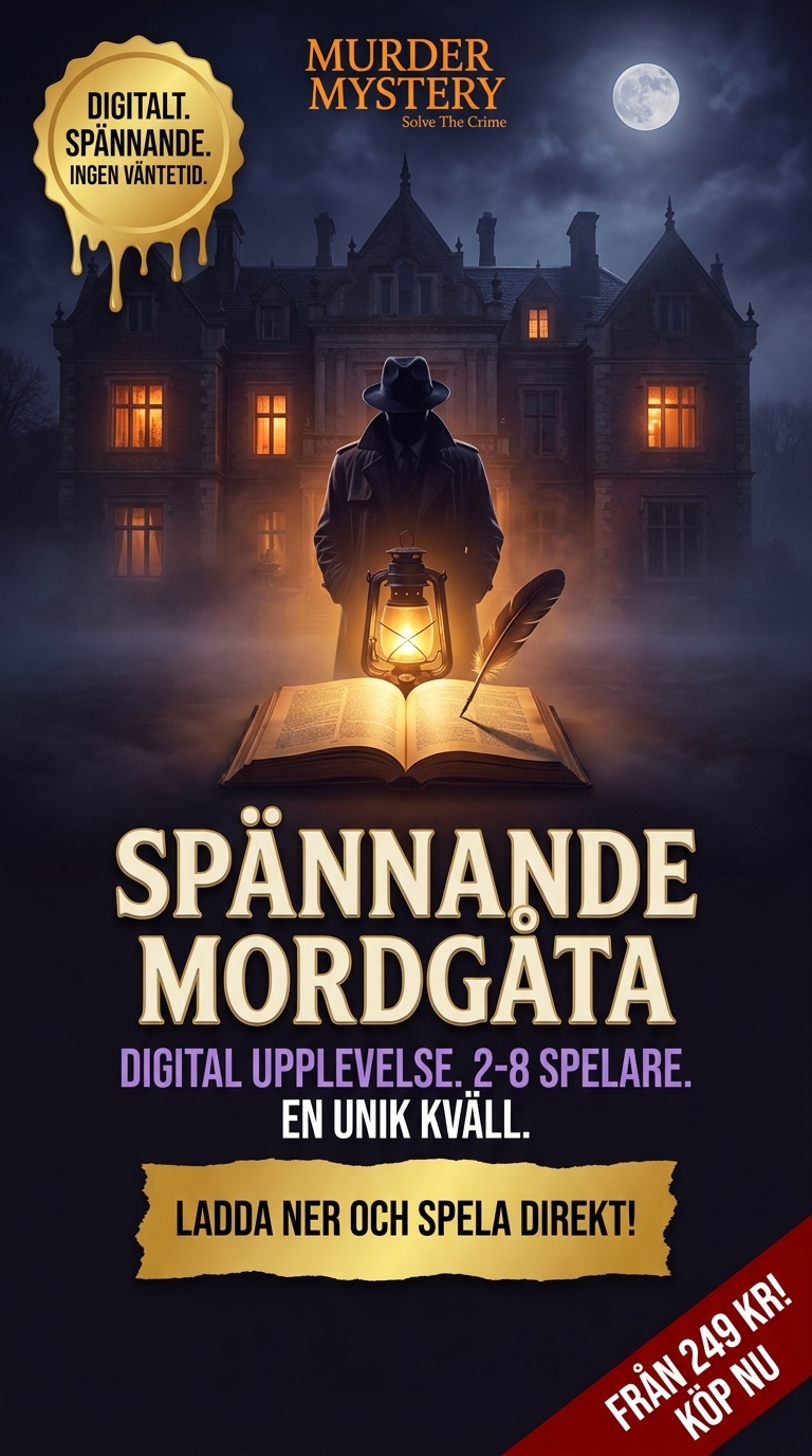 Murder Mystery Facebook ad: Lös en spännande mordgåta ikväll!