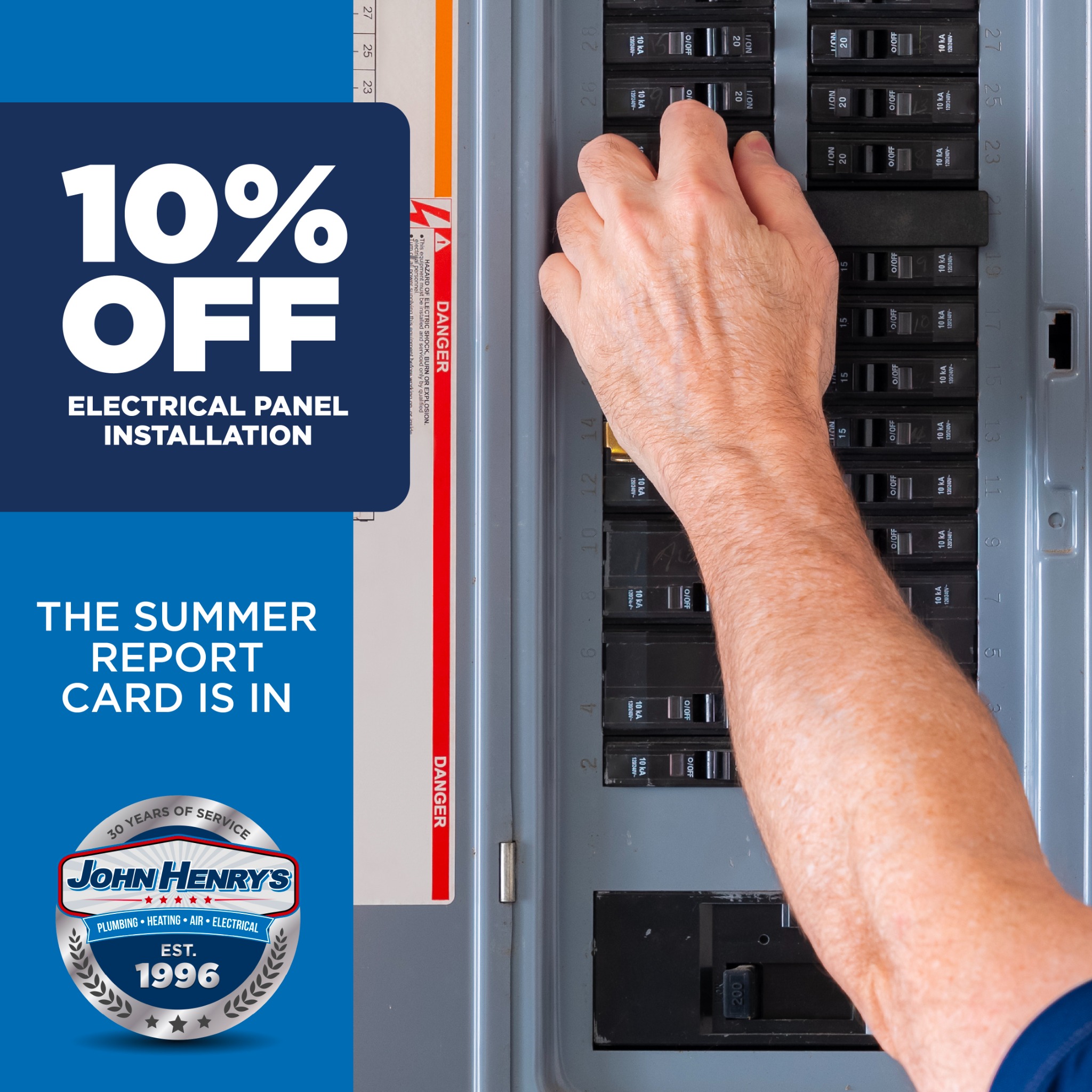 John Henry's Plumbing, Heating, Air & Electrical- Omaha, NE Facebook ad from Aug 10, 2026