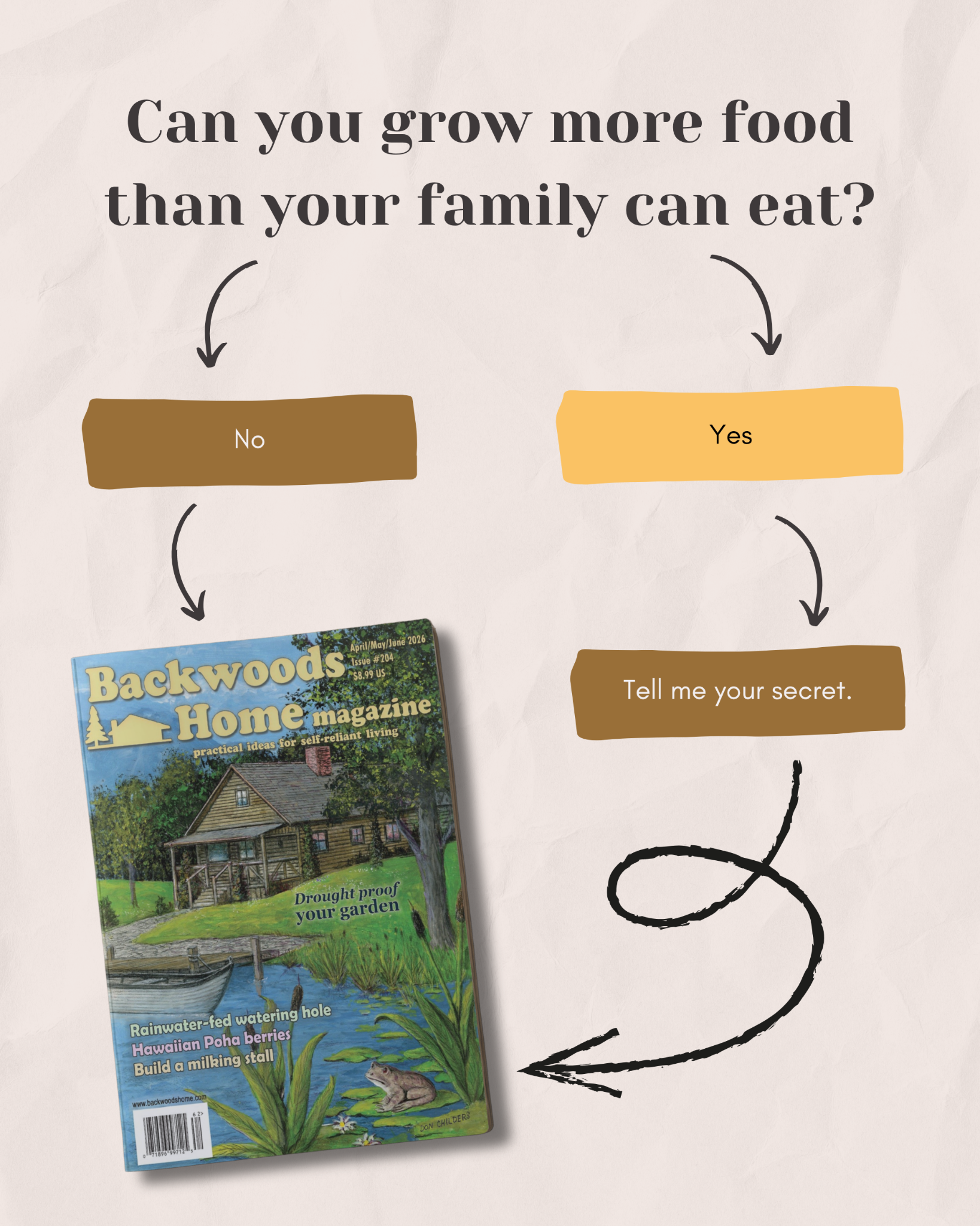Backwoods Home Magazine Facebook ad