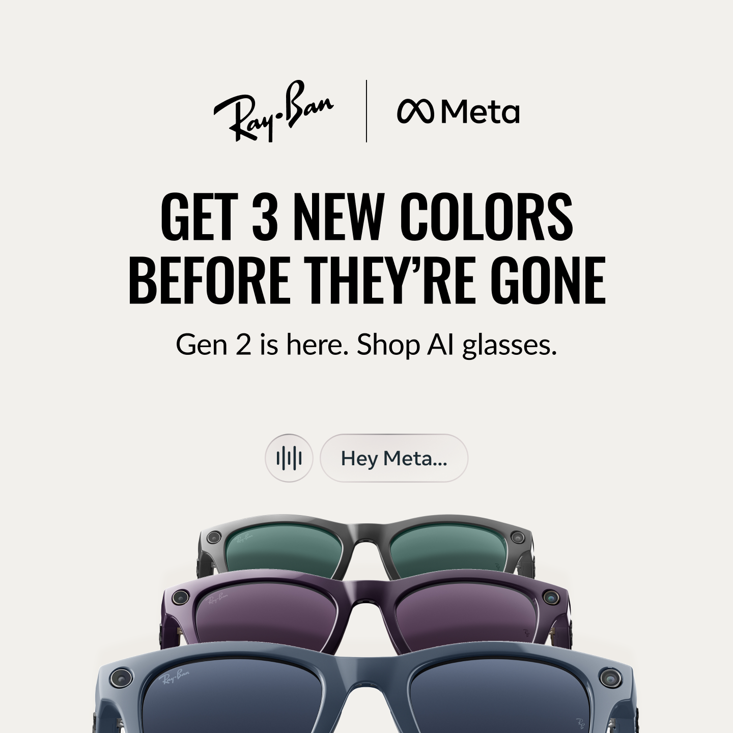Ray-Ban Meta Facebook ad