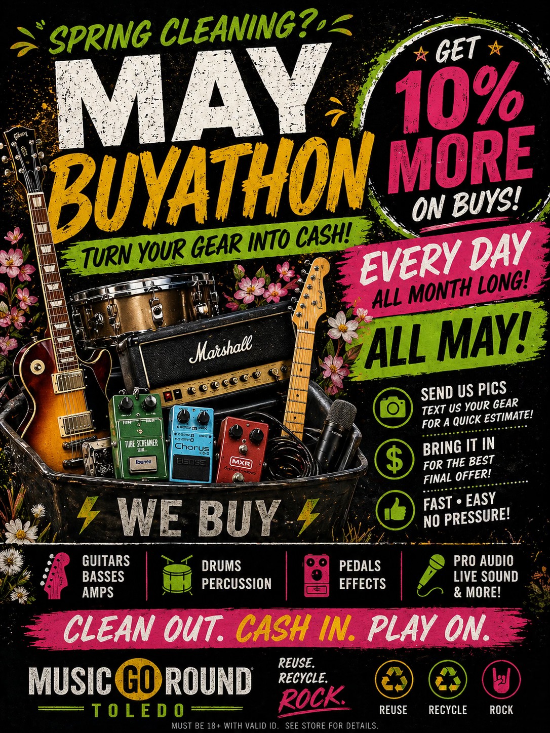Music Go Round - Toledo, OH Facebook ad: Toledo! We need your gear!