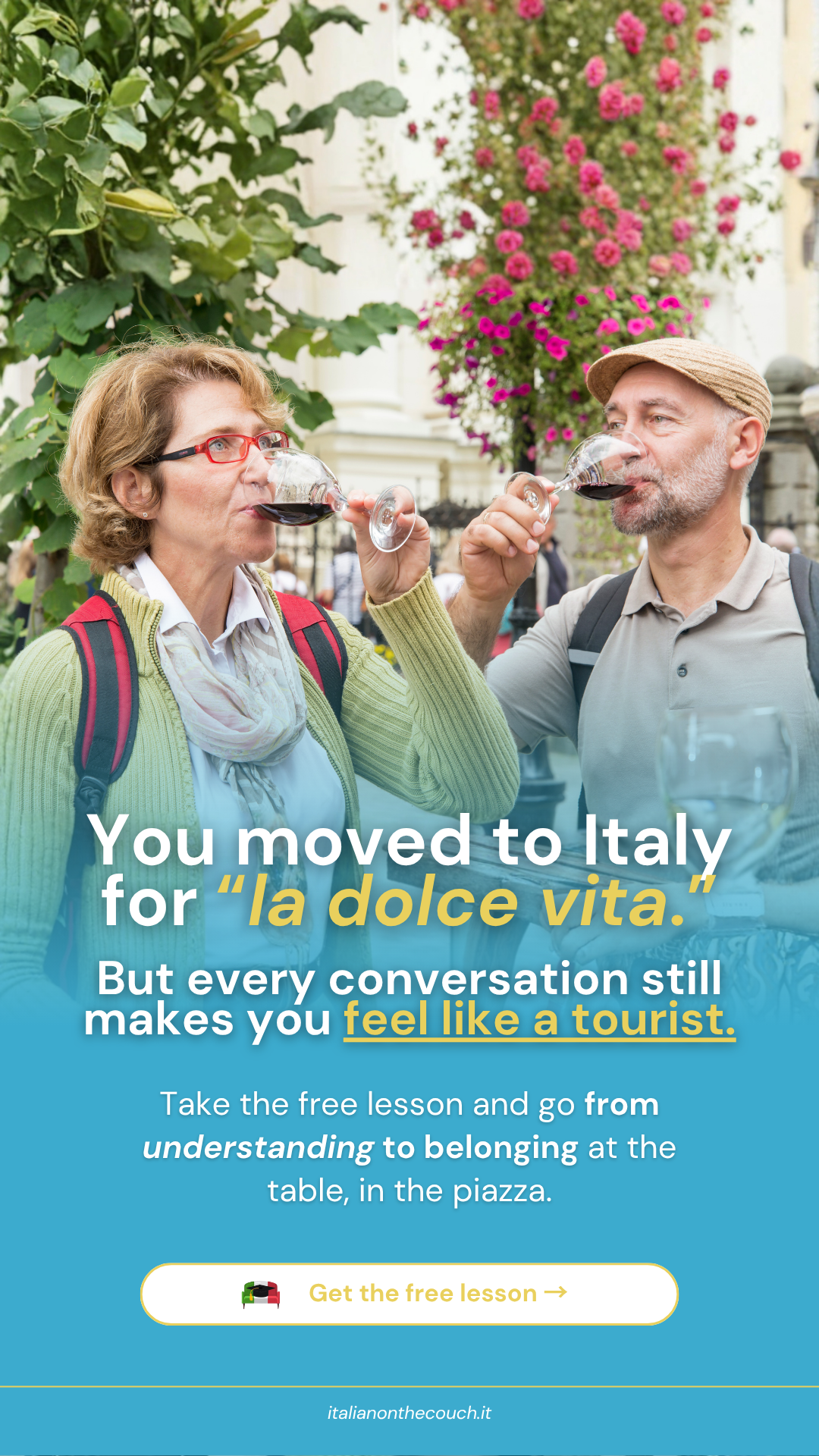 Italian on the Couch - Learn with Federica Facebook ad from Jul 16, 2026