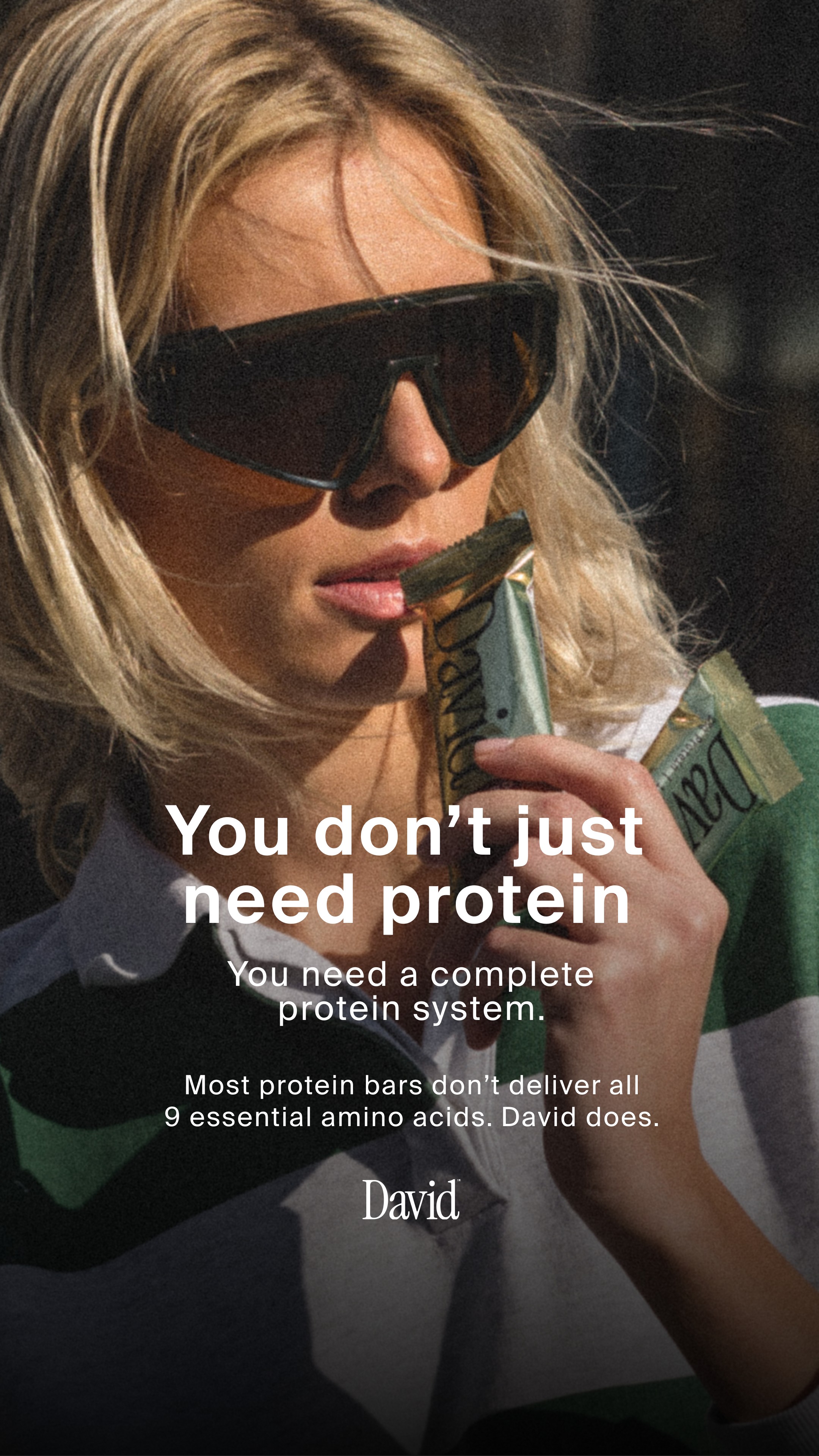 David Protein Facebook ad