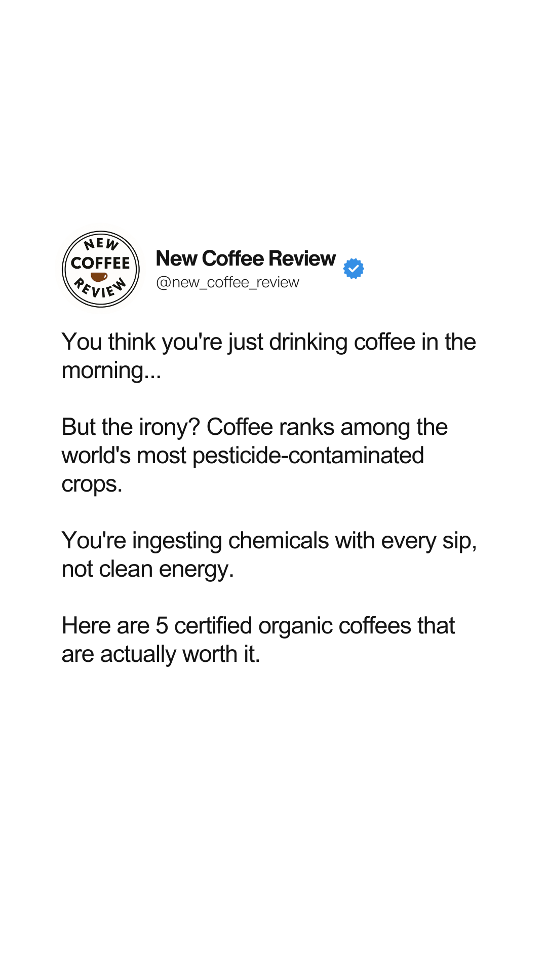 New Coffee Review Facebook ad
